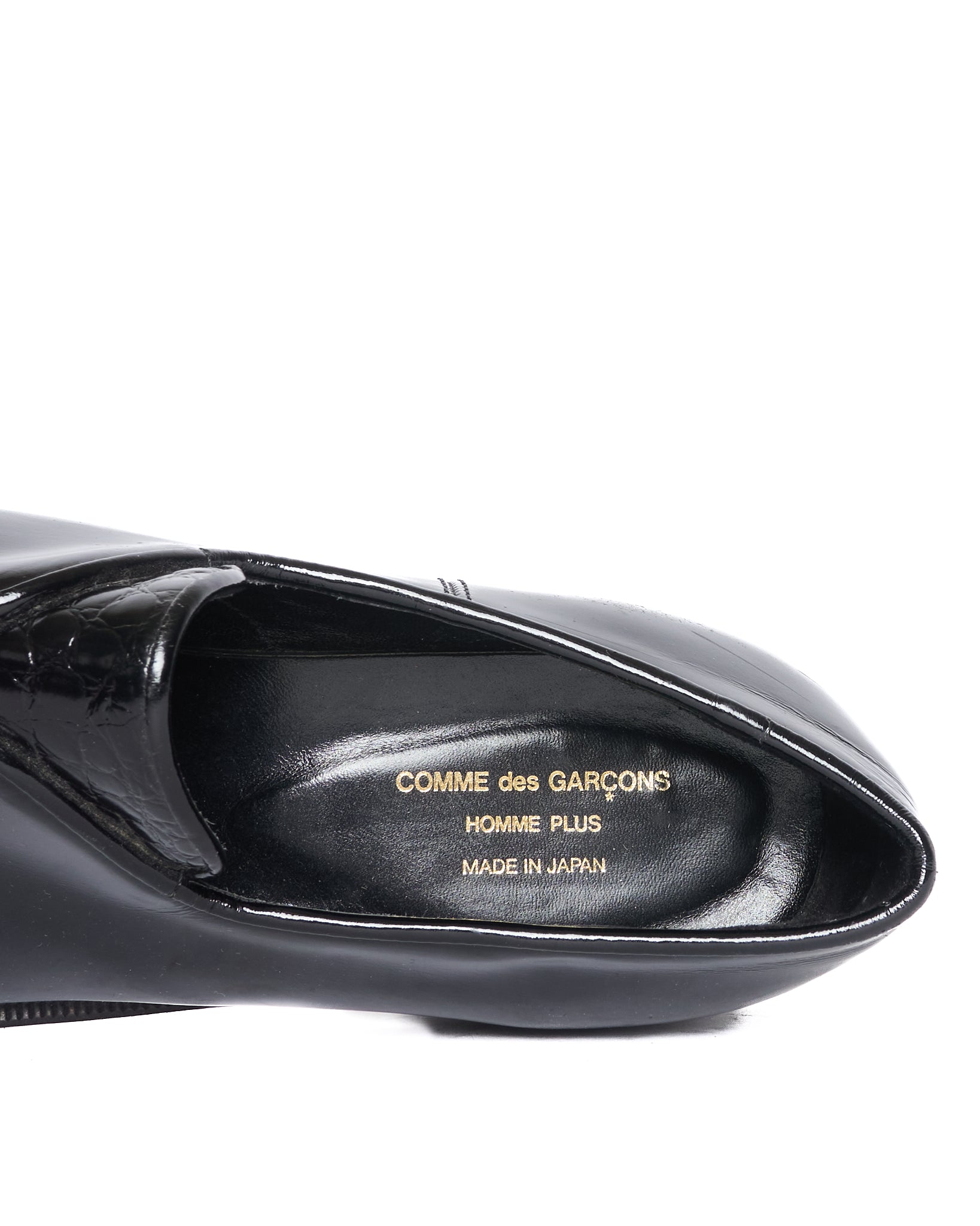 Comme des Garçons Homme Plus Slip on Croc Tongue Derby