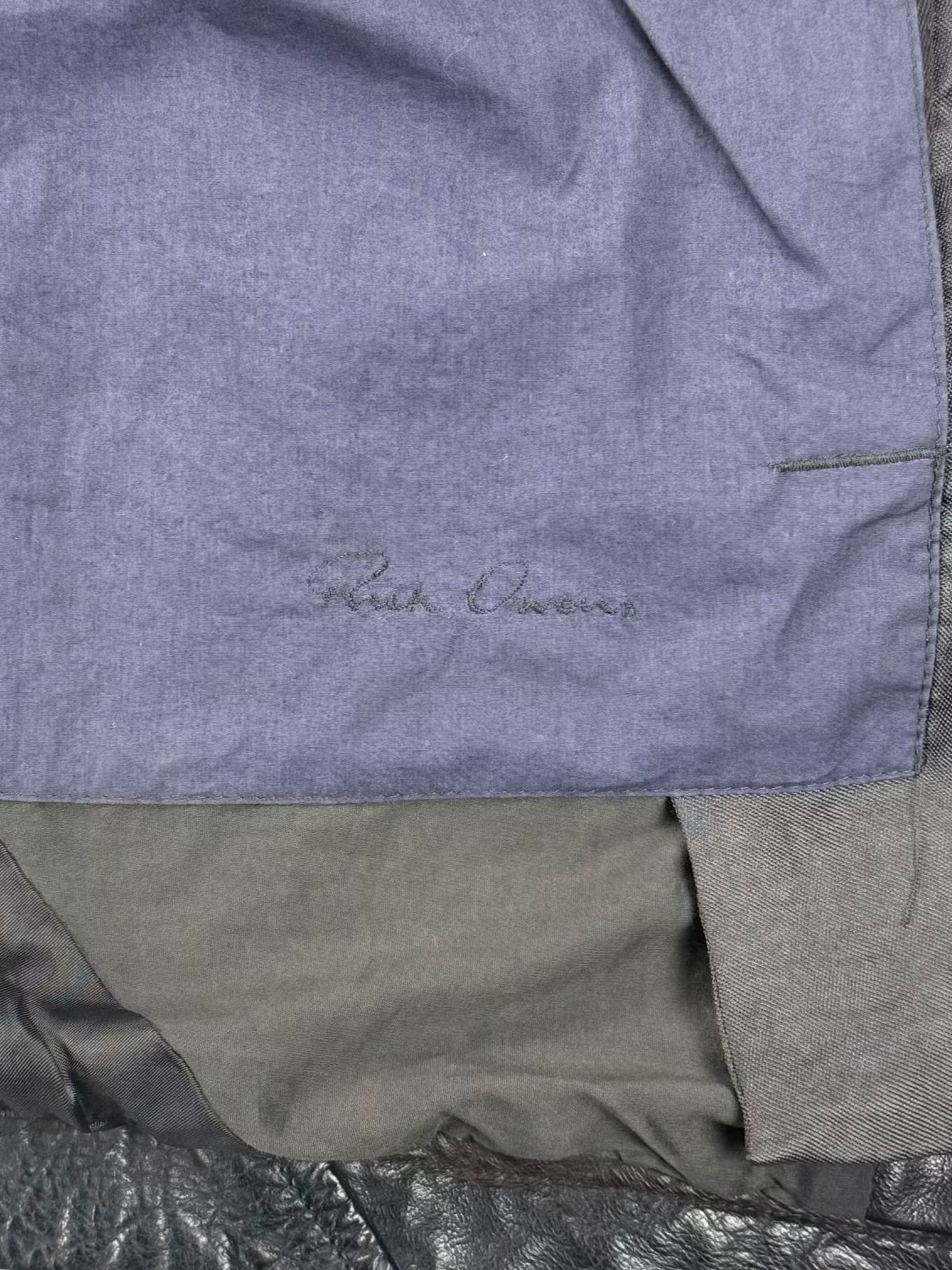 S/S11 “LIMO” Rick Owens Calfskin Leather Scarf Collar Jacket