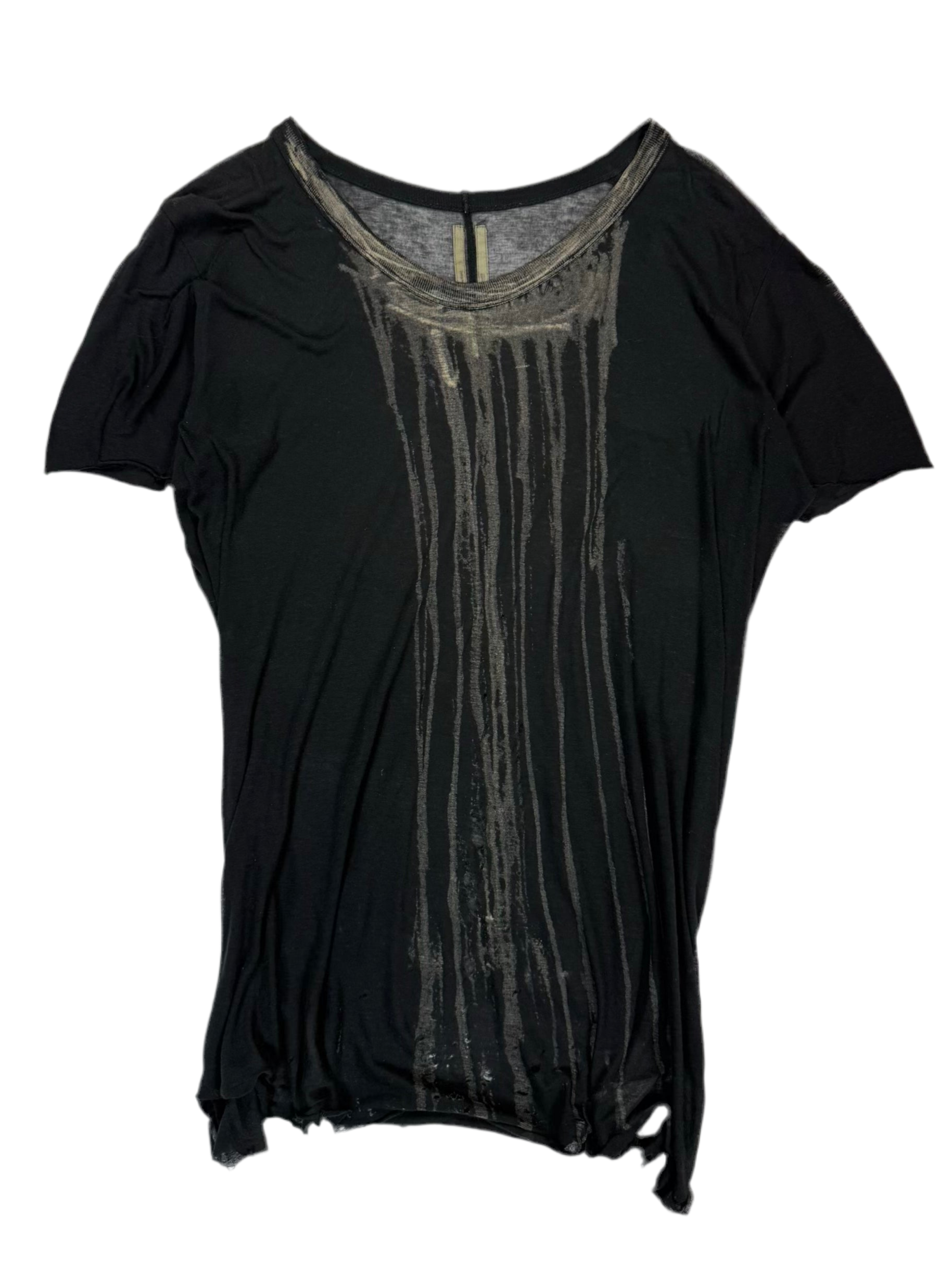 S/S07 “DRAKE” Rick Owens Vomit Bleached Sheer T-shirt