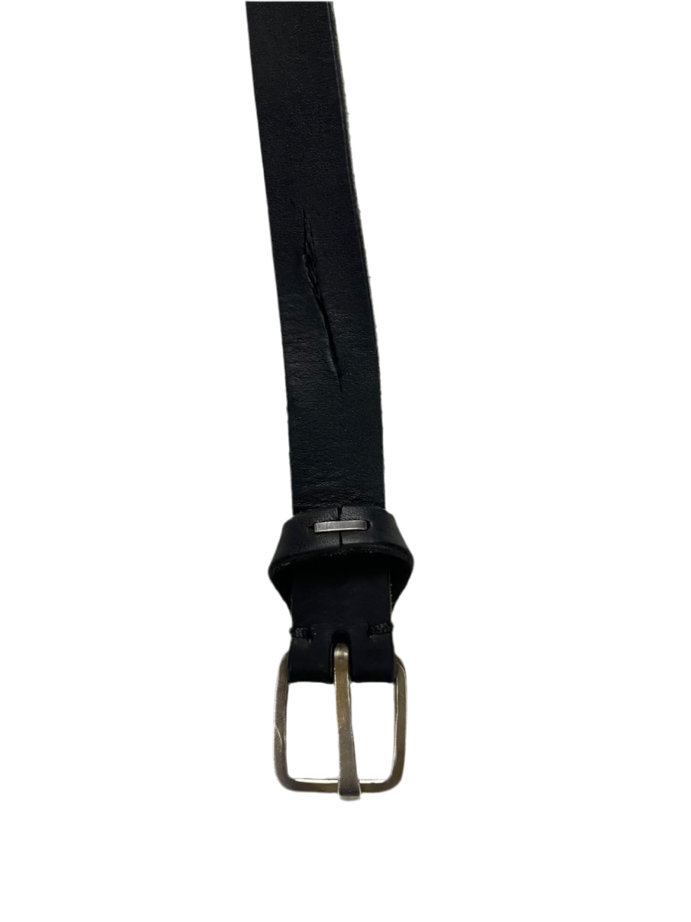M.A+ by Maurizio Amadei Calfskin Leather Silver Cross Belt