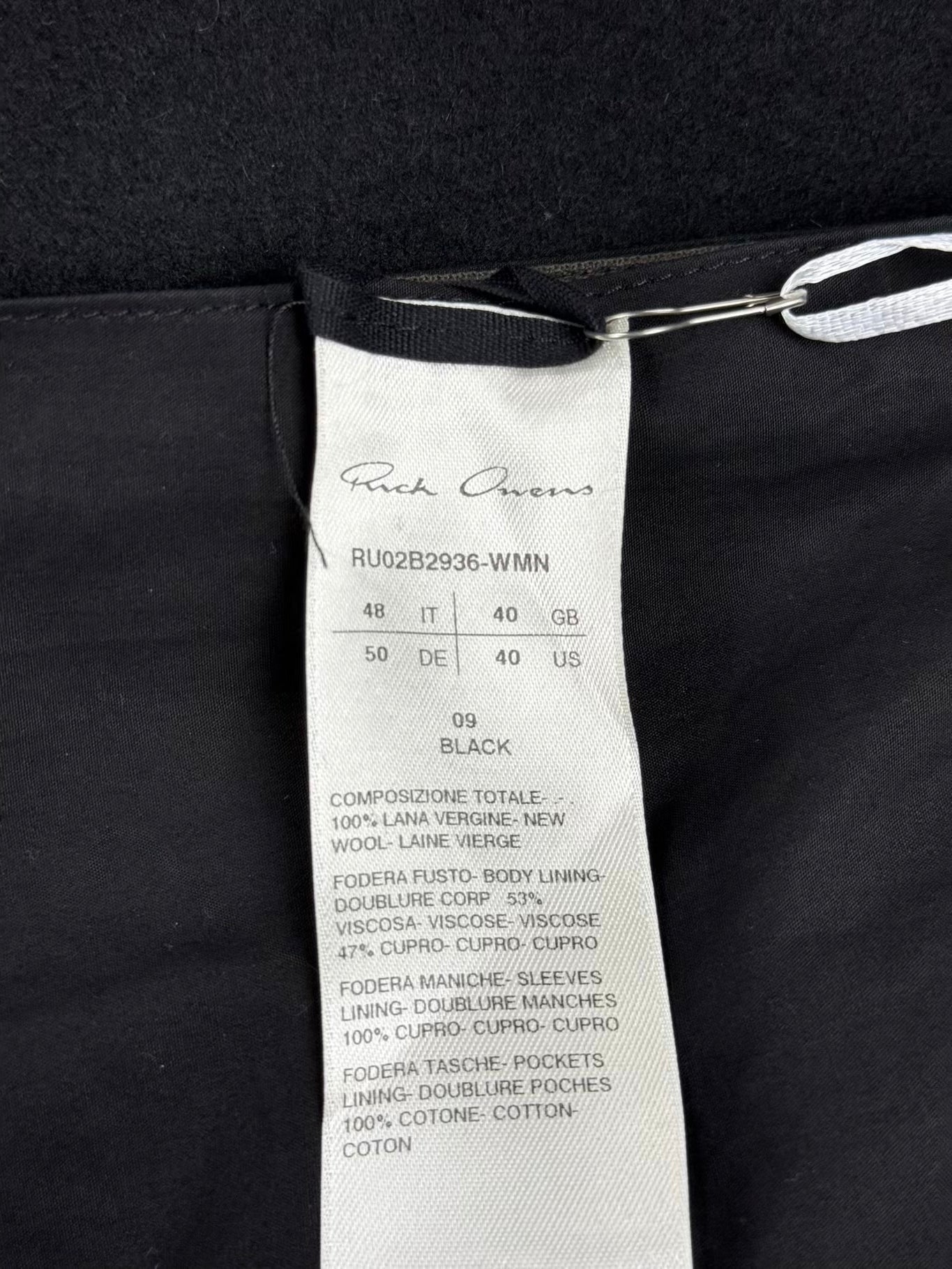 F/W22 “STROBE” Rick Owens Heavy Wool ‘Jumbo Tatlin’ Coat