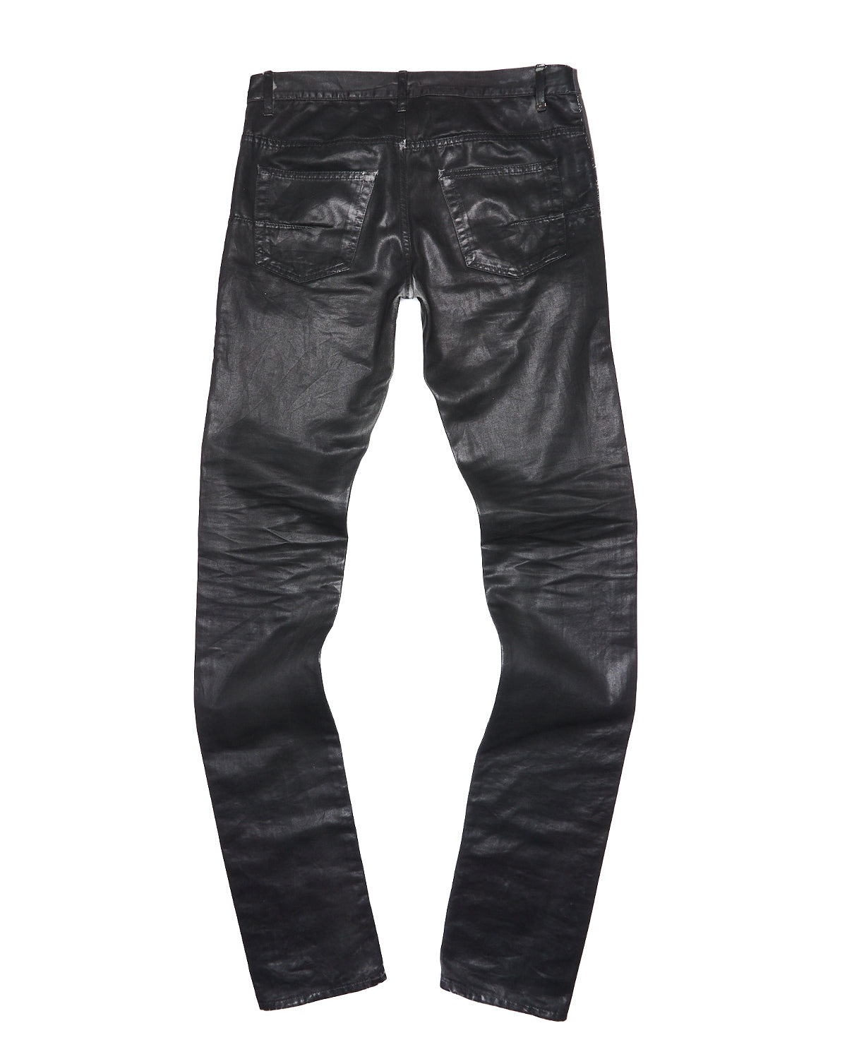 A/W08 DIOR HOMME by Kris Van Assche Black Waxed Cotton Skinny Denim