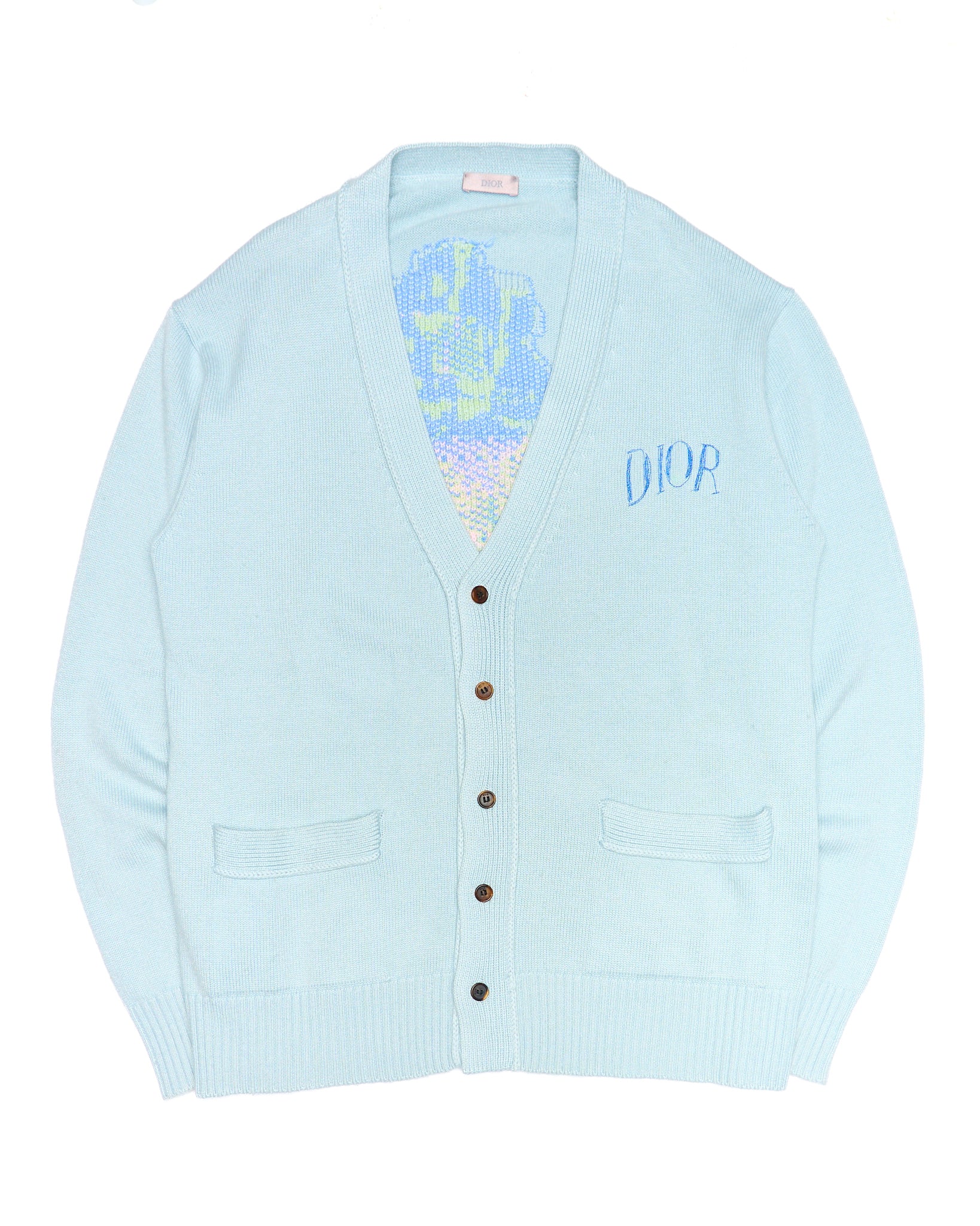 S/S20 Dior Men Alex Foxton Floral Knit Cardigan