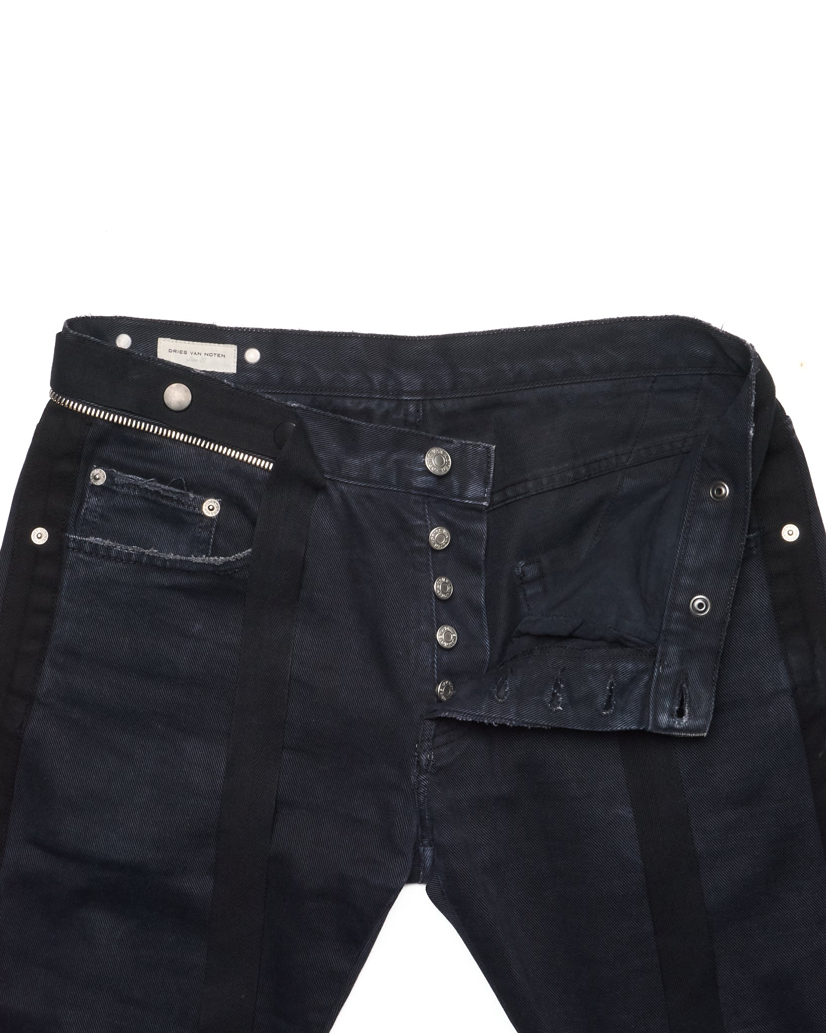 Dries Van Noten Bondage Zip Detail Denim