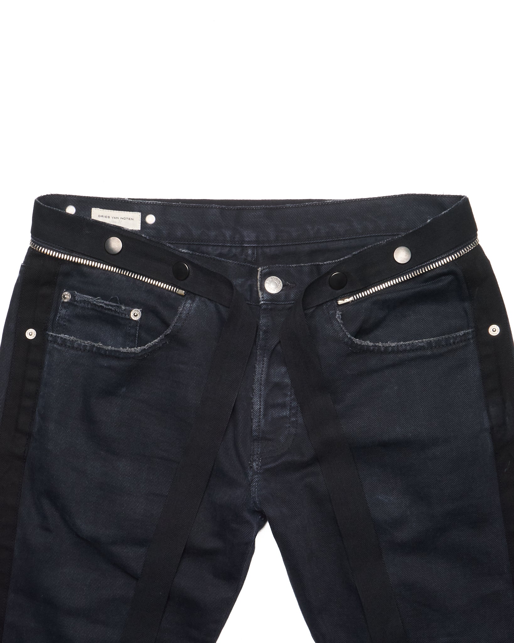 Dries Van Noten Bondage Zip Detail Denim