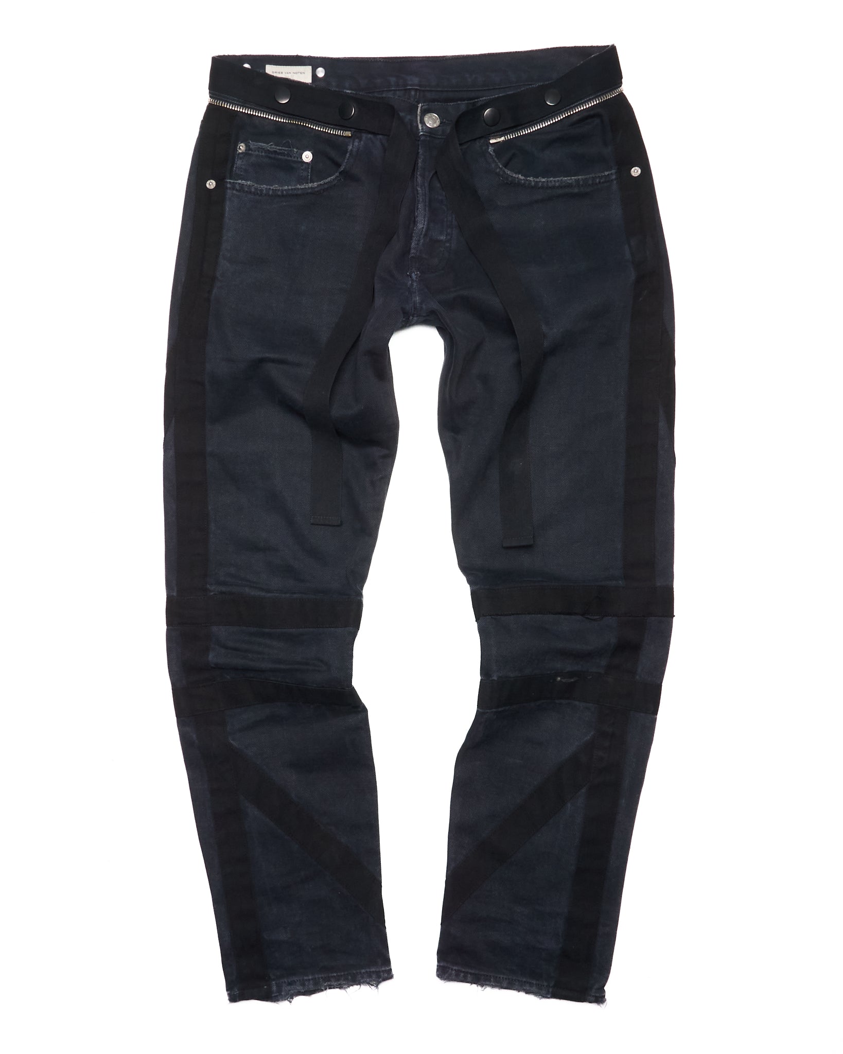 Dries Van Noten Bondage Zip Detail Denim