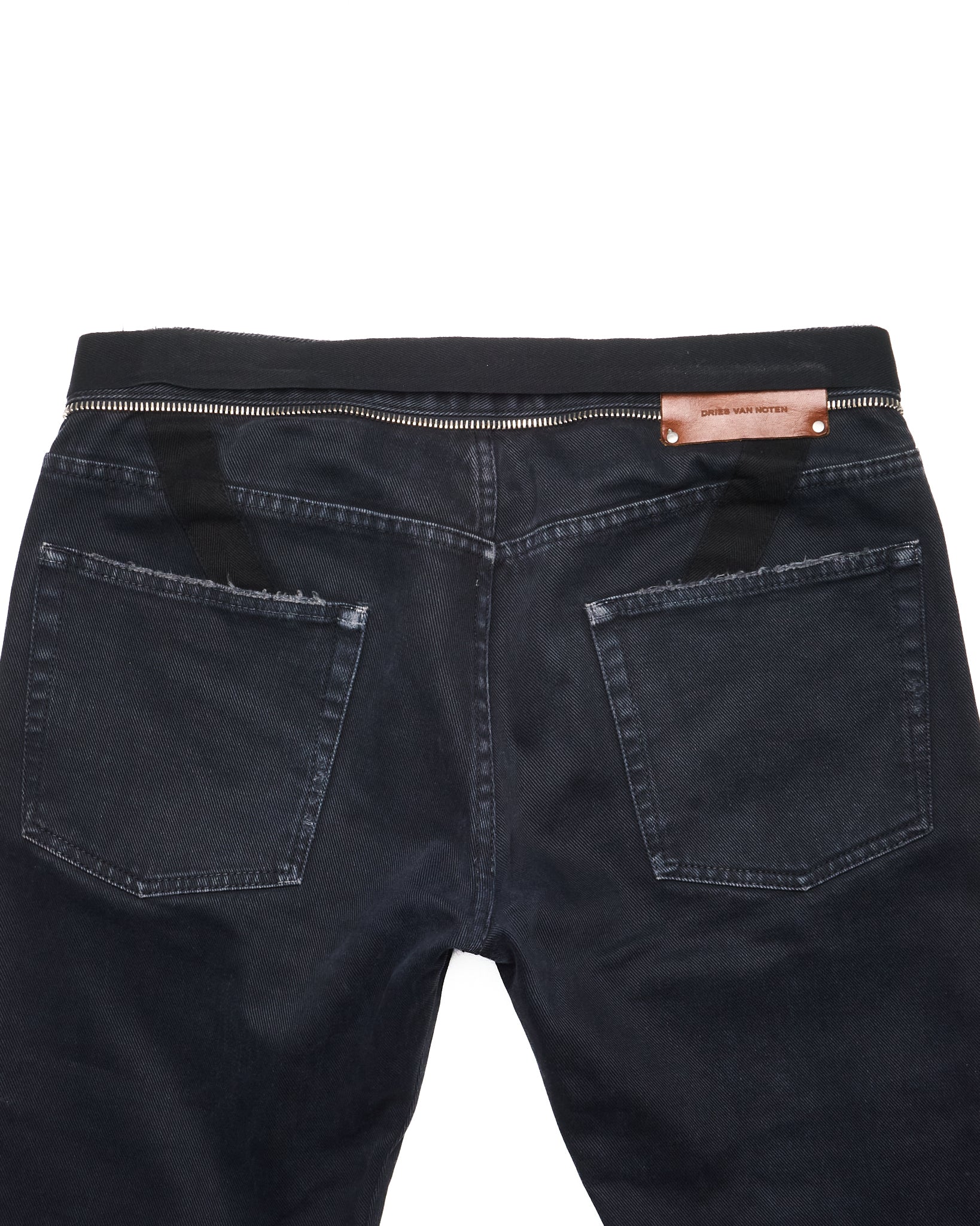 Dries Van Noten Bondage Zip Detail Denim
