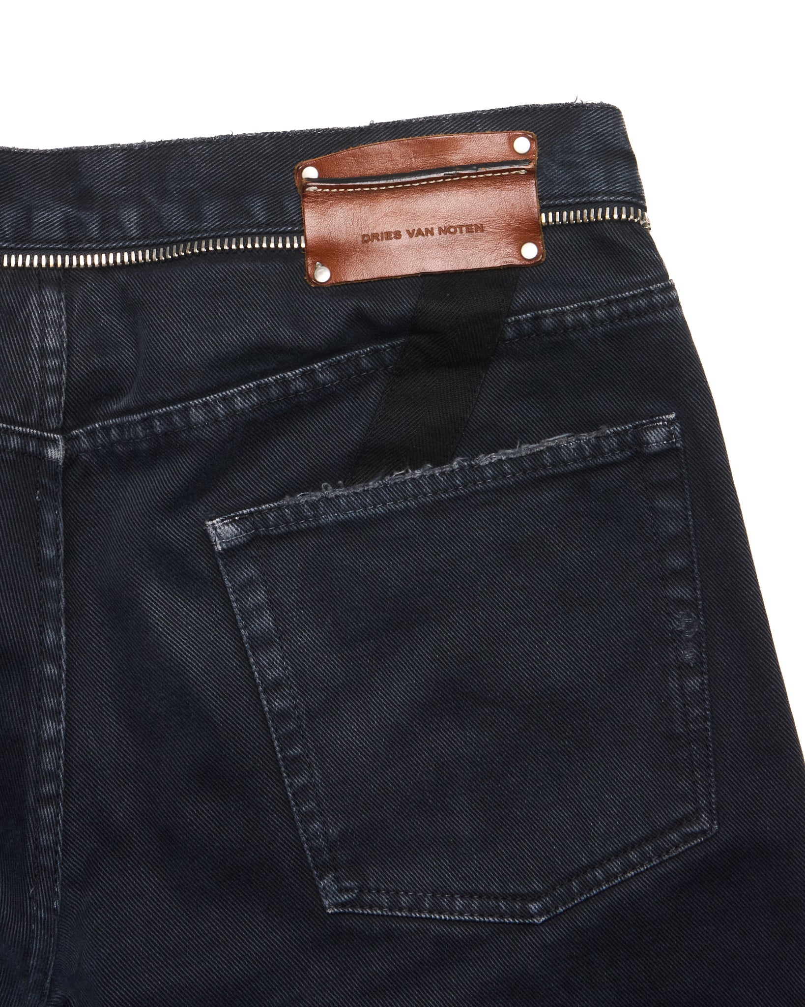 Dries Van Noten Bondage Zip Detail Denim