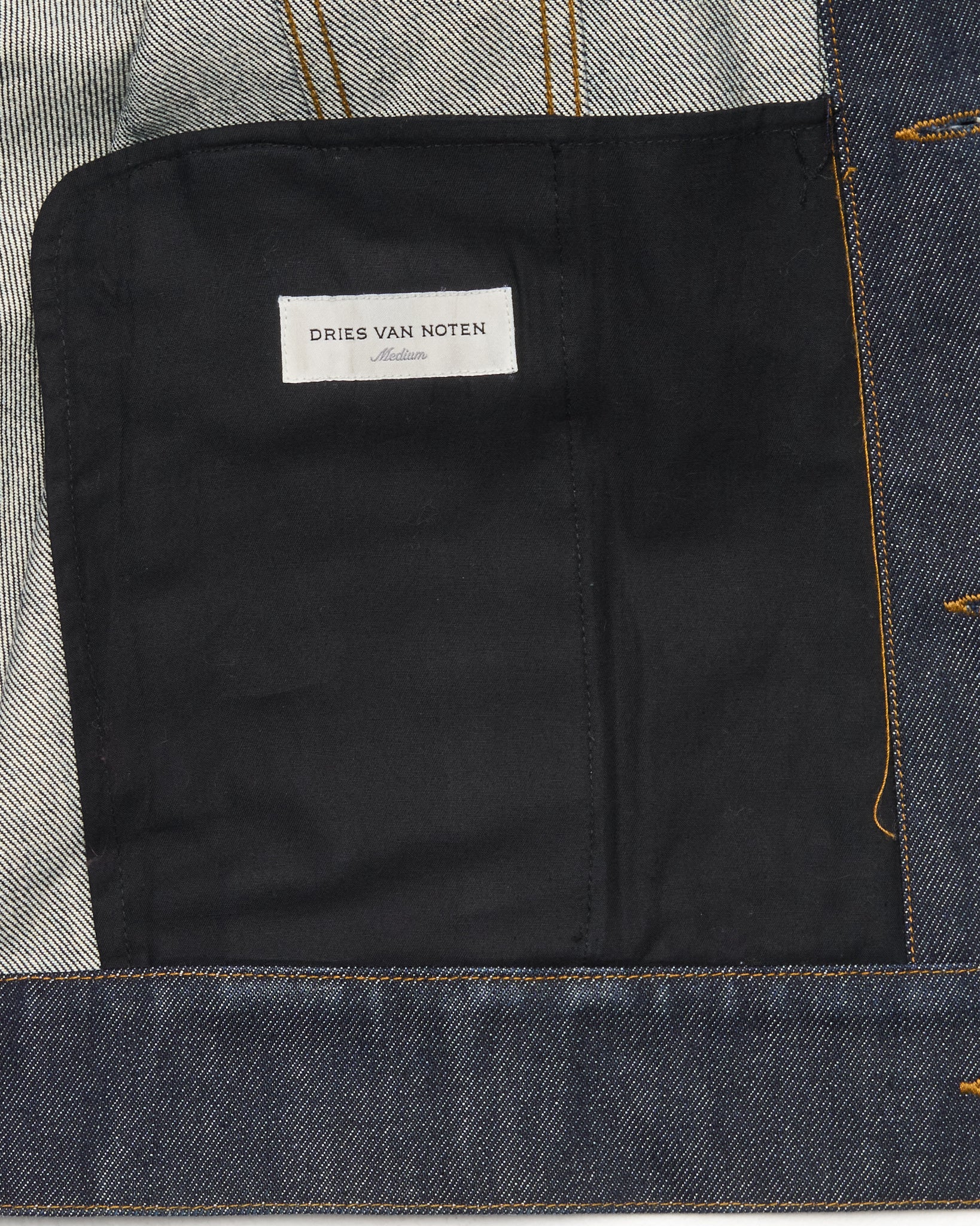 Dries Van Noten Sequin Embroidered Denim Trucker Jacket