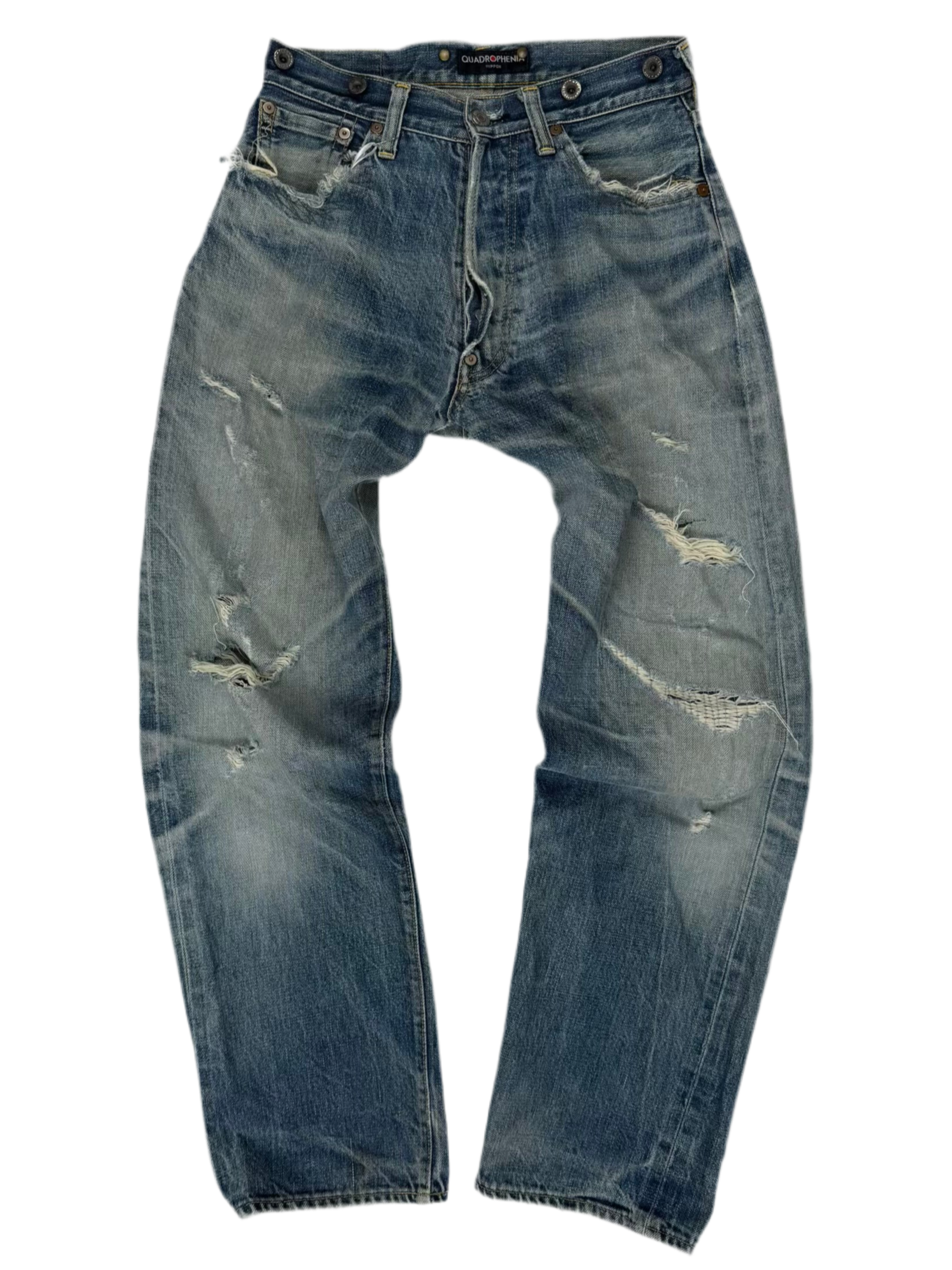 Early 90s EVIS LABOR Damage Repair Selvedge Jeans