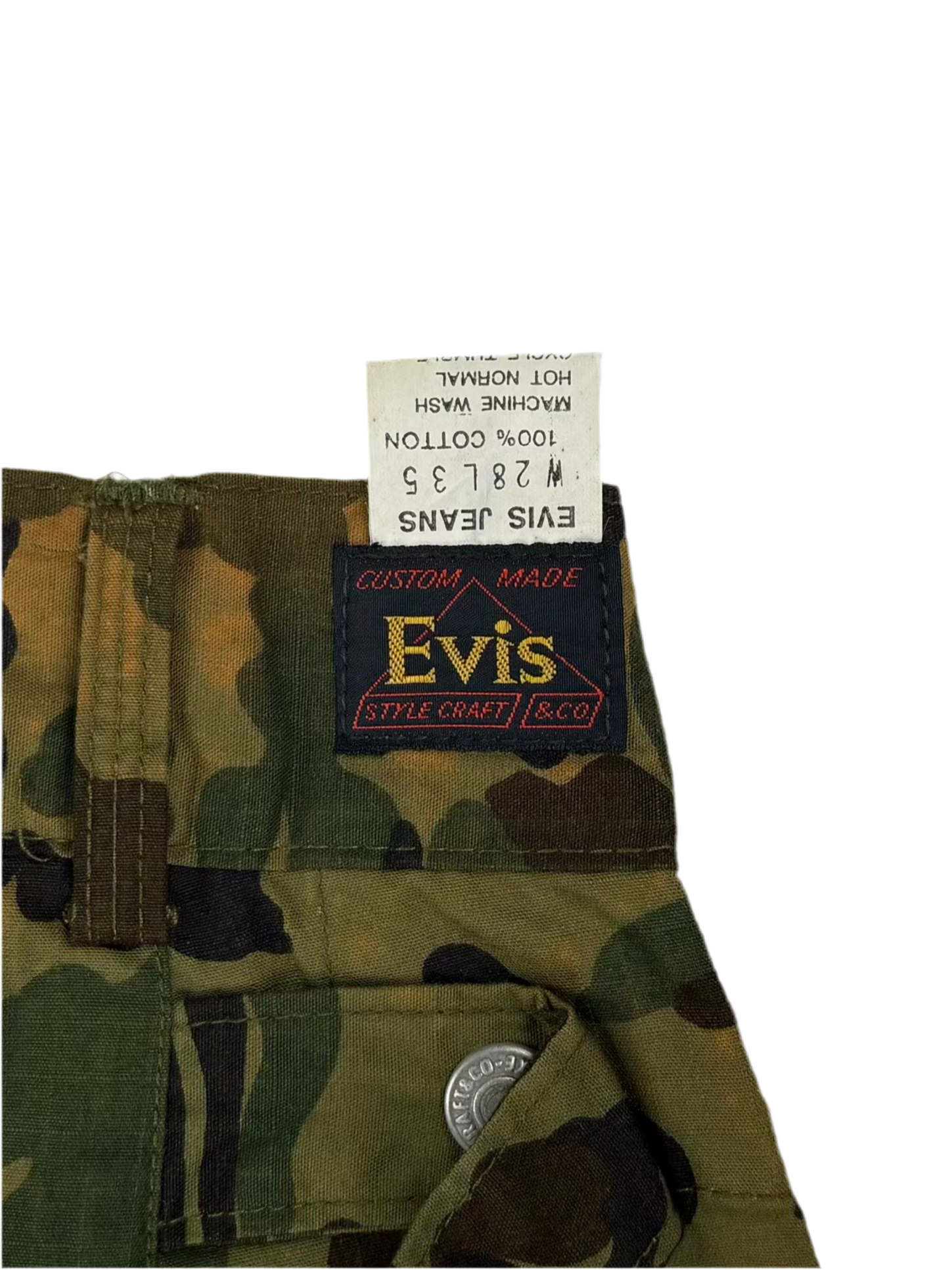 90s EVIS Hand-Paint Camo Cargo Pant