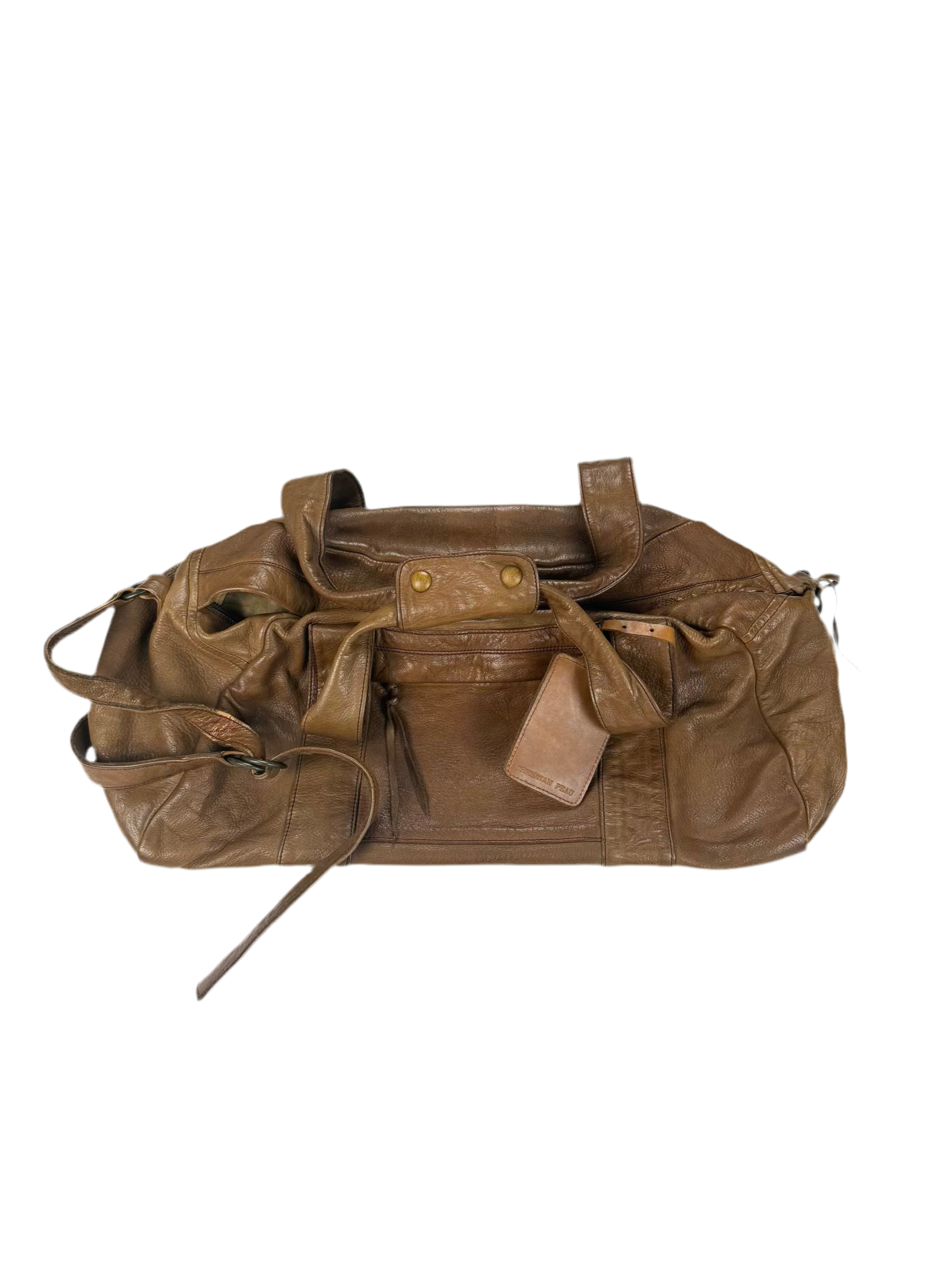 Early 00s Christian Peau Duffle Leather Bag