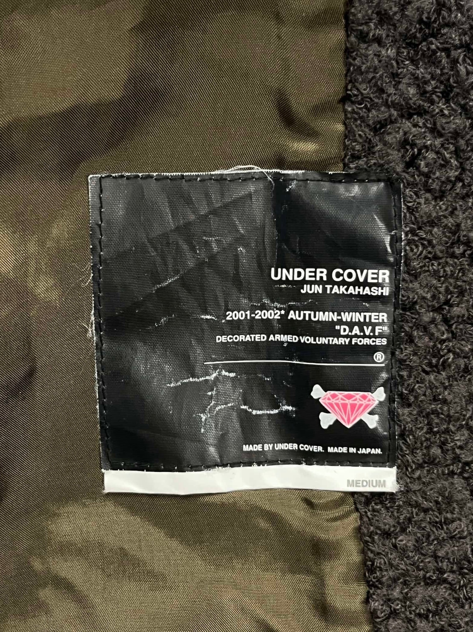 F/W01 “D.A.V.F” UNDERCOVER Teddy Fleece Wool Blazer