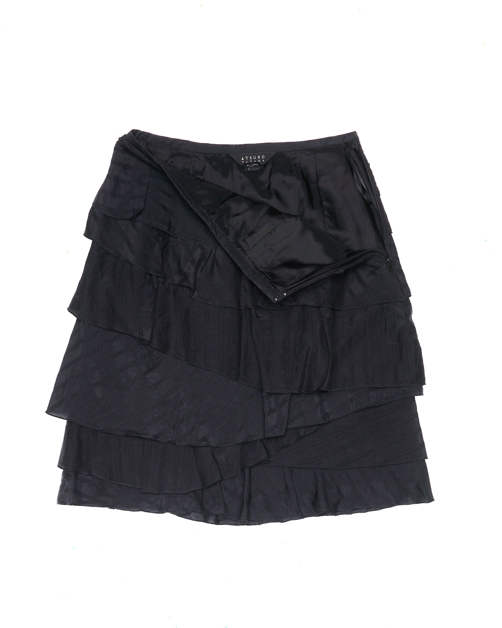 Early 2000s Atsuro Tayama Tiered Ruffle Mini Skirt