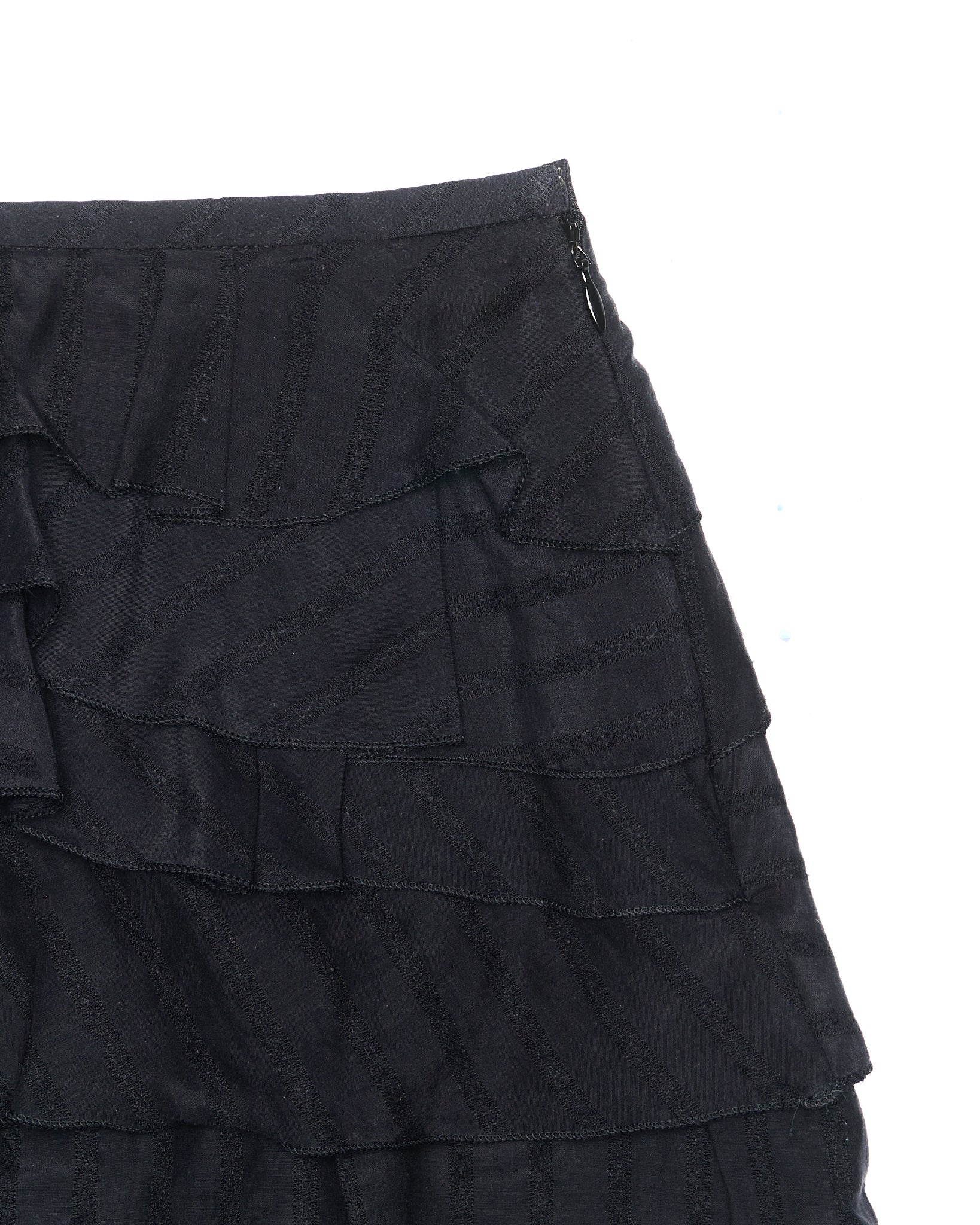 Early 2000s Atsuro Tayama Tiered Ruffle Mini Skirt