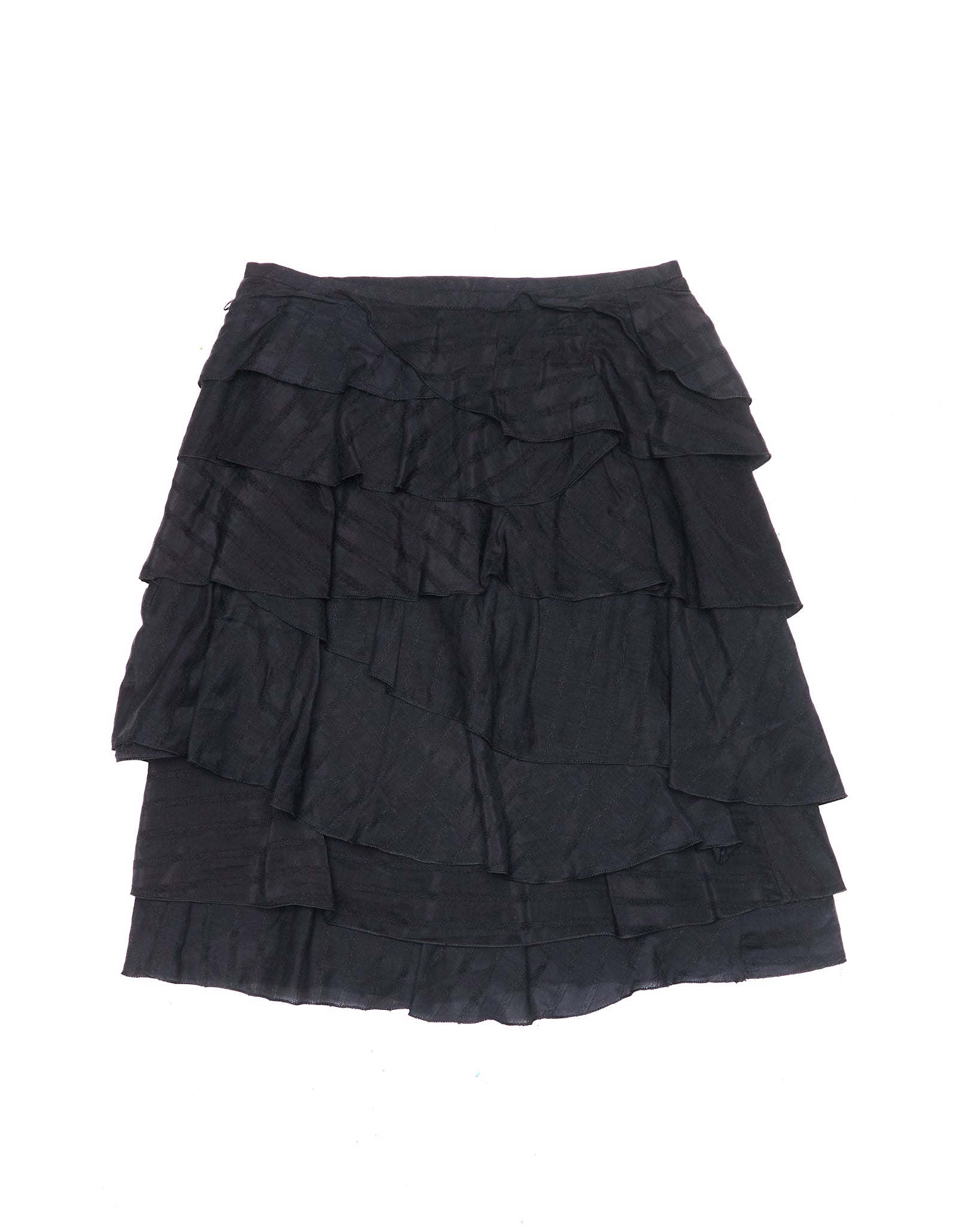 Early 2000s Atsuro Tayama Tiered Ruffle Mini Skirt