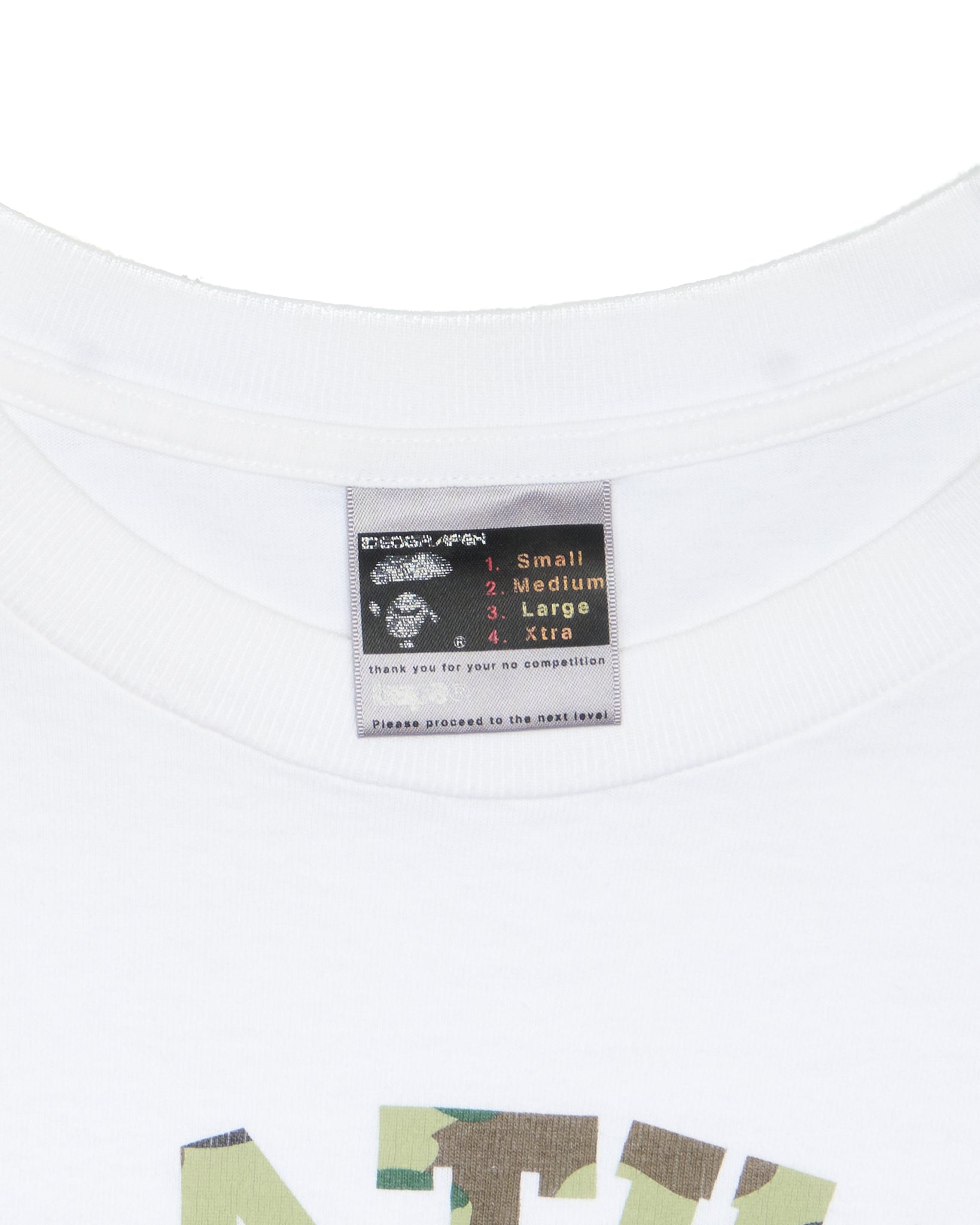 Early 00s BAPE Angry Ape Head Camo College Tee