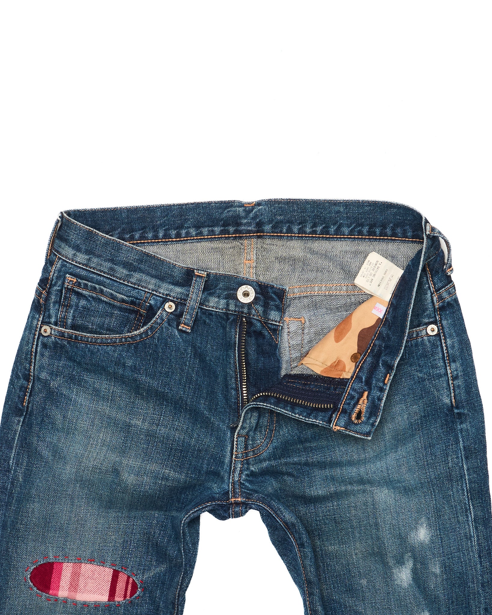 Early 00s BAPE Ladies Plaid Patchwork “STA” Jeans