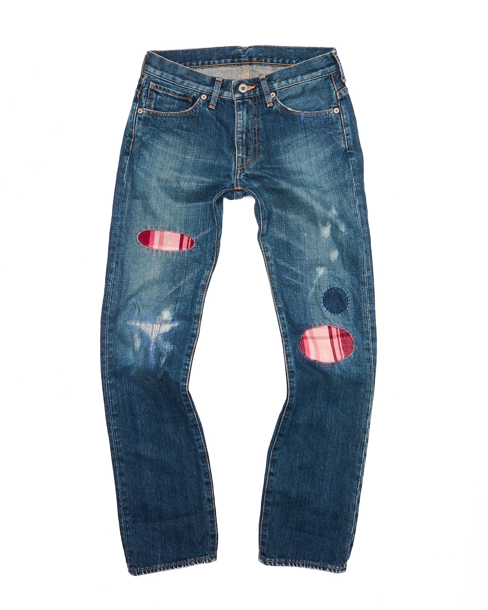 Early 00s BAPE Ladies Plaid Patchwork “STA” Jeans