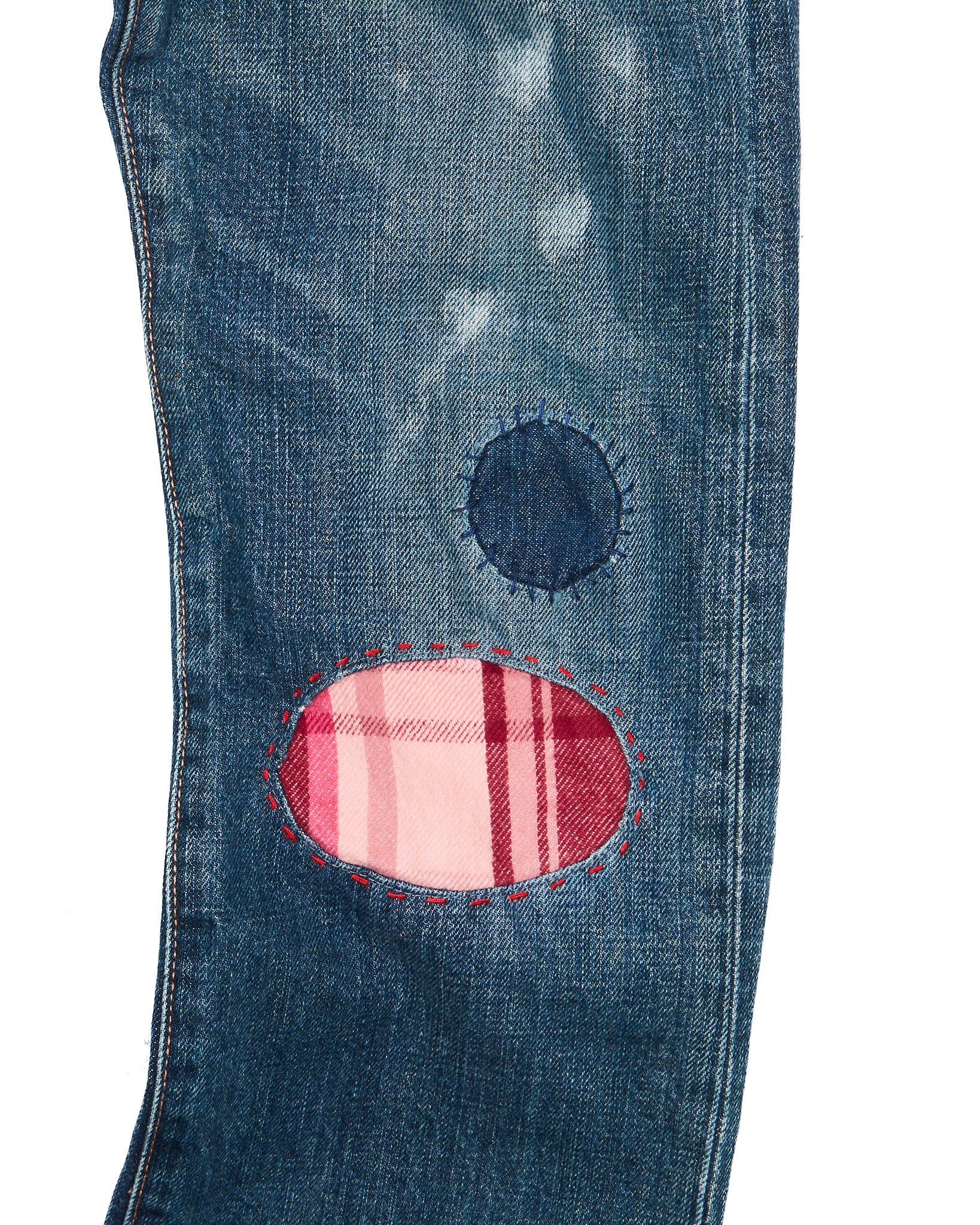 Early 00s BAPE Ladies Plaid Patchwork “STA” Jeans