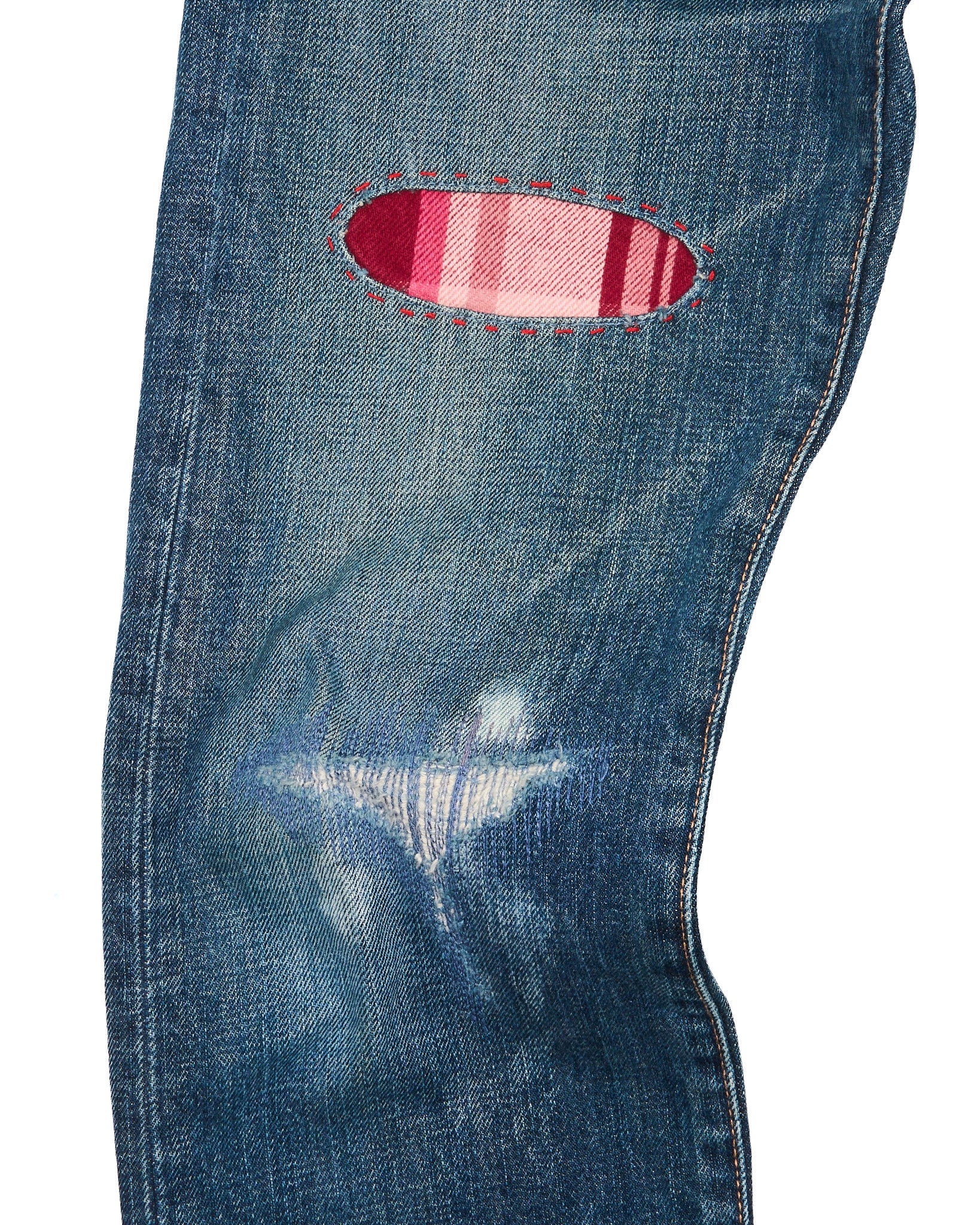 Early 00s BAPE Ladies Plaid Patchwork “STA” Jeans