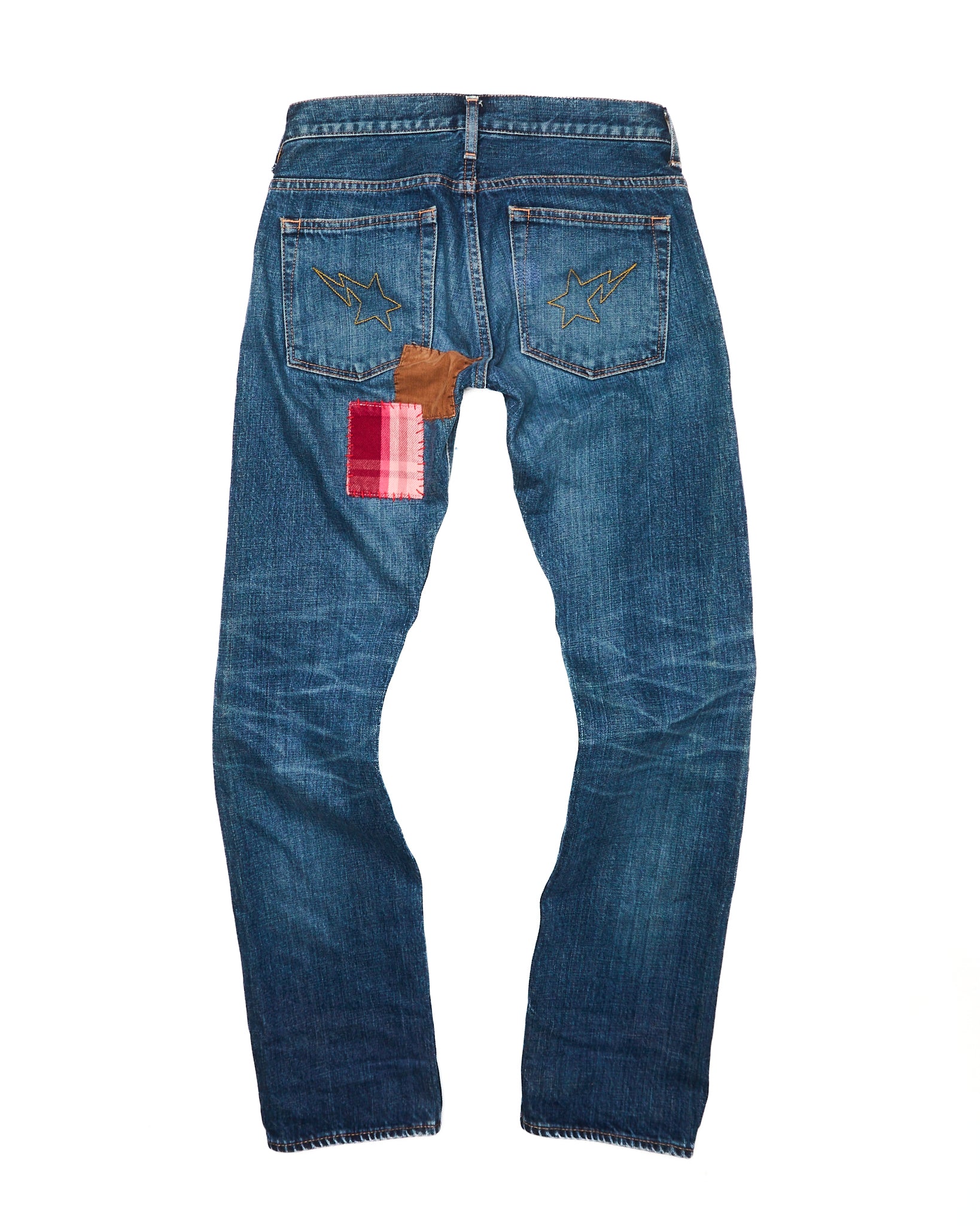 Early 00s BAPE Ladies Plaid Patchwork “STA” Jeans