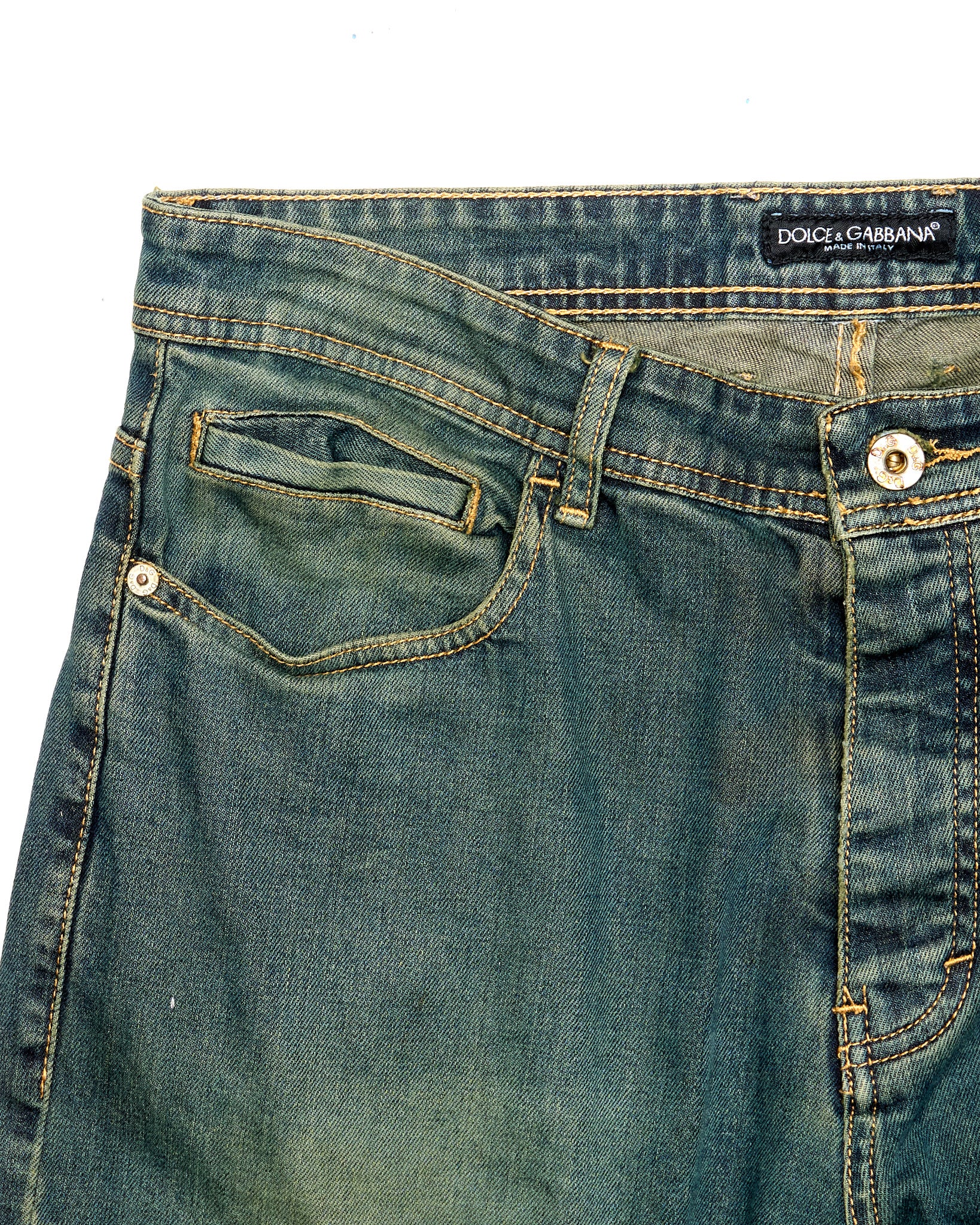 Early 00s Dolce & Gabbana Mud-Wash Jeans