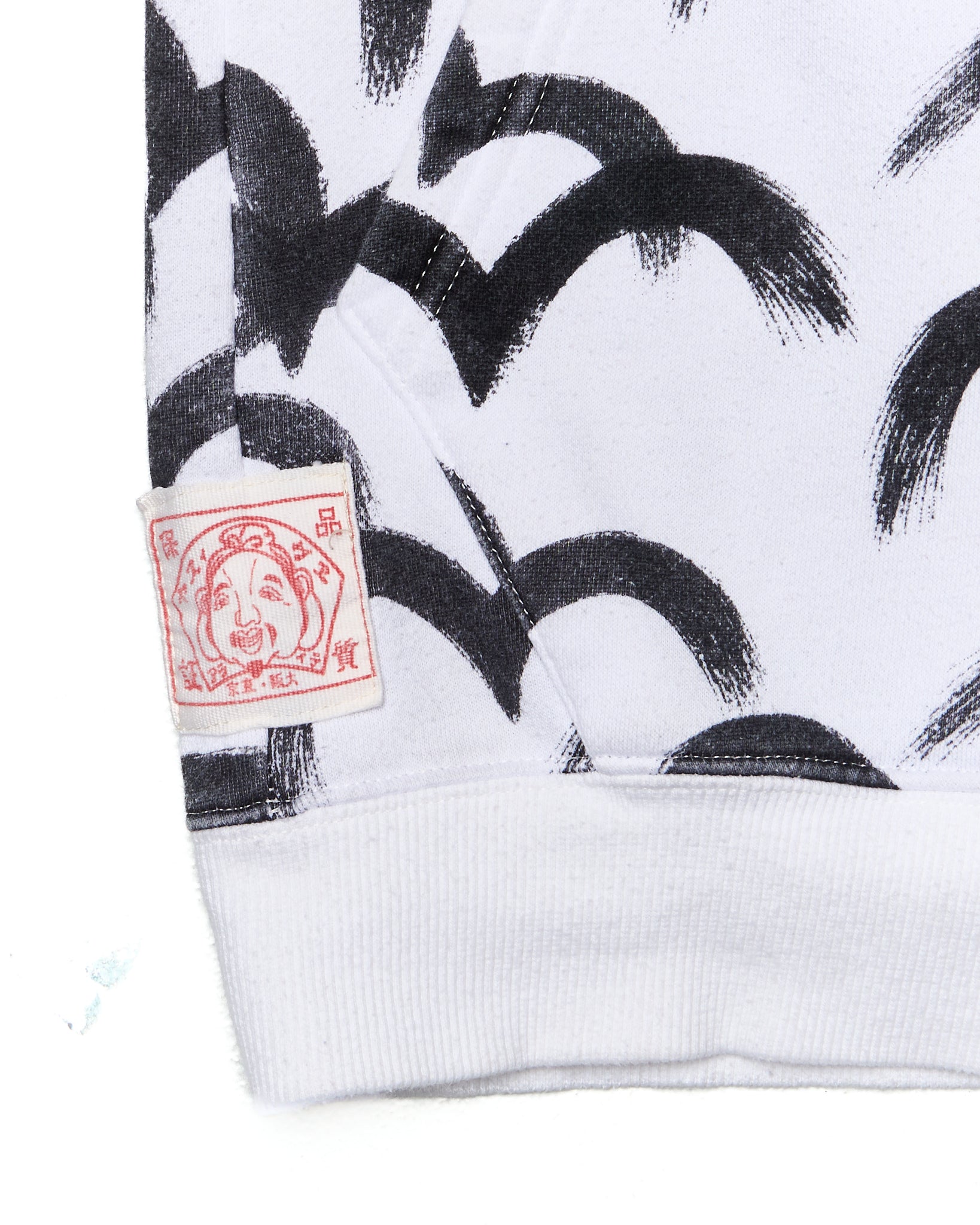 Early 00s EVISU All-Over Seagull Brushstroke Zip-Up Hoodie