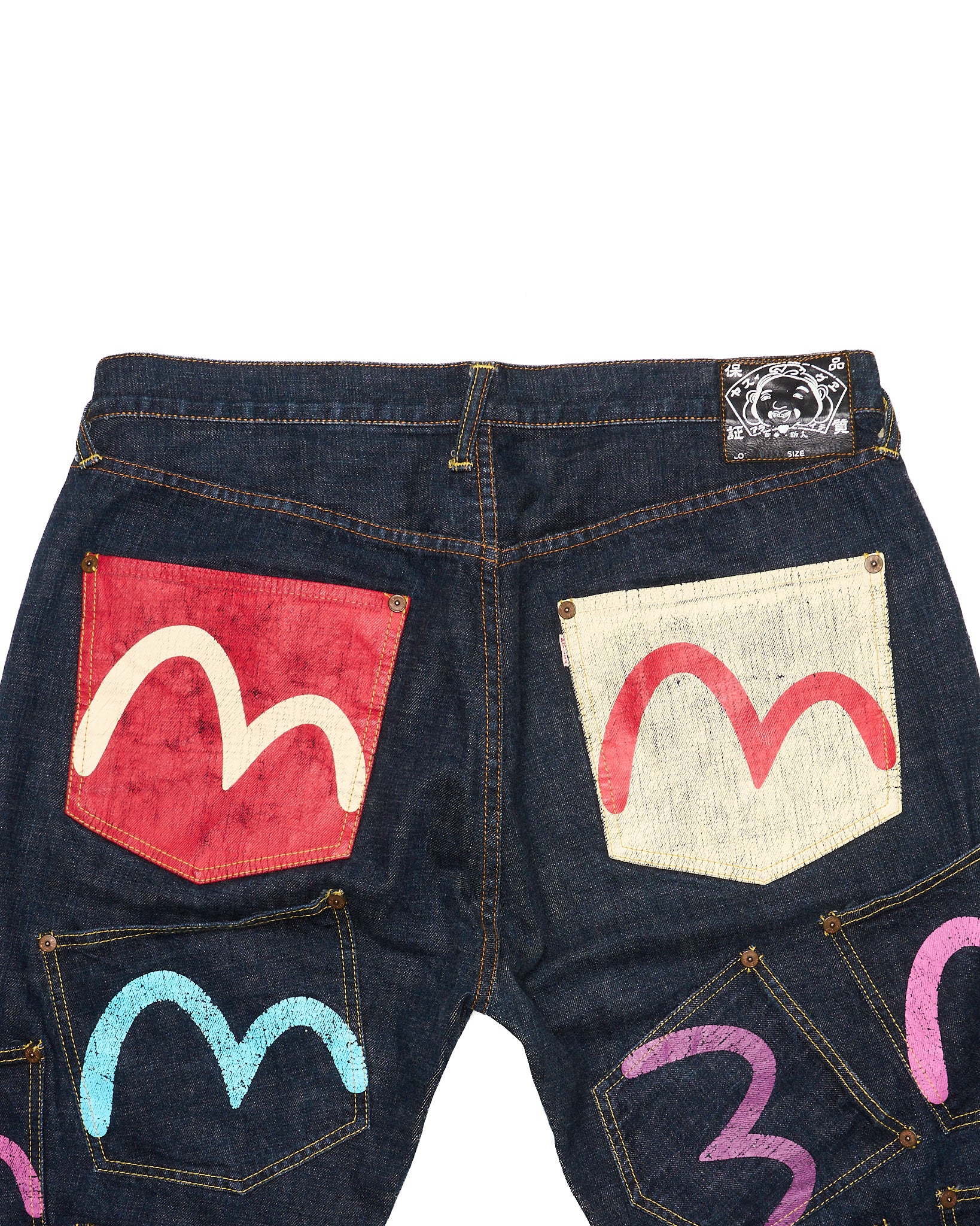 Early 00s EVISU Paris Edition Multi-Pocket Selvedge Jeans