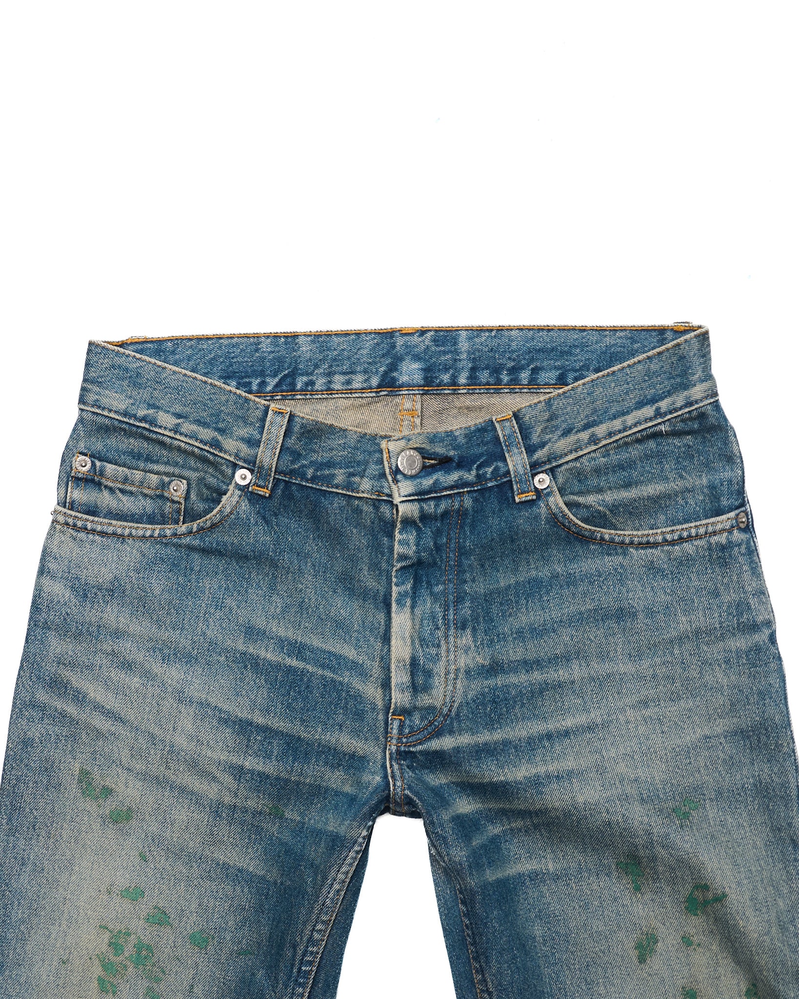 Early 00s Helmut Lang Green Painter Denim
