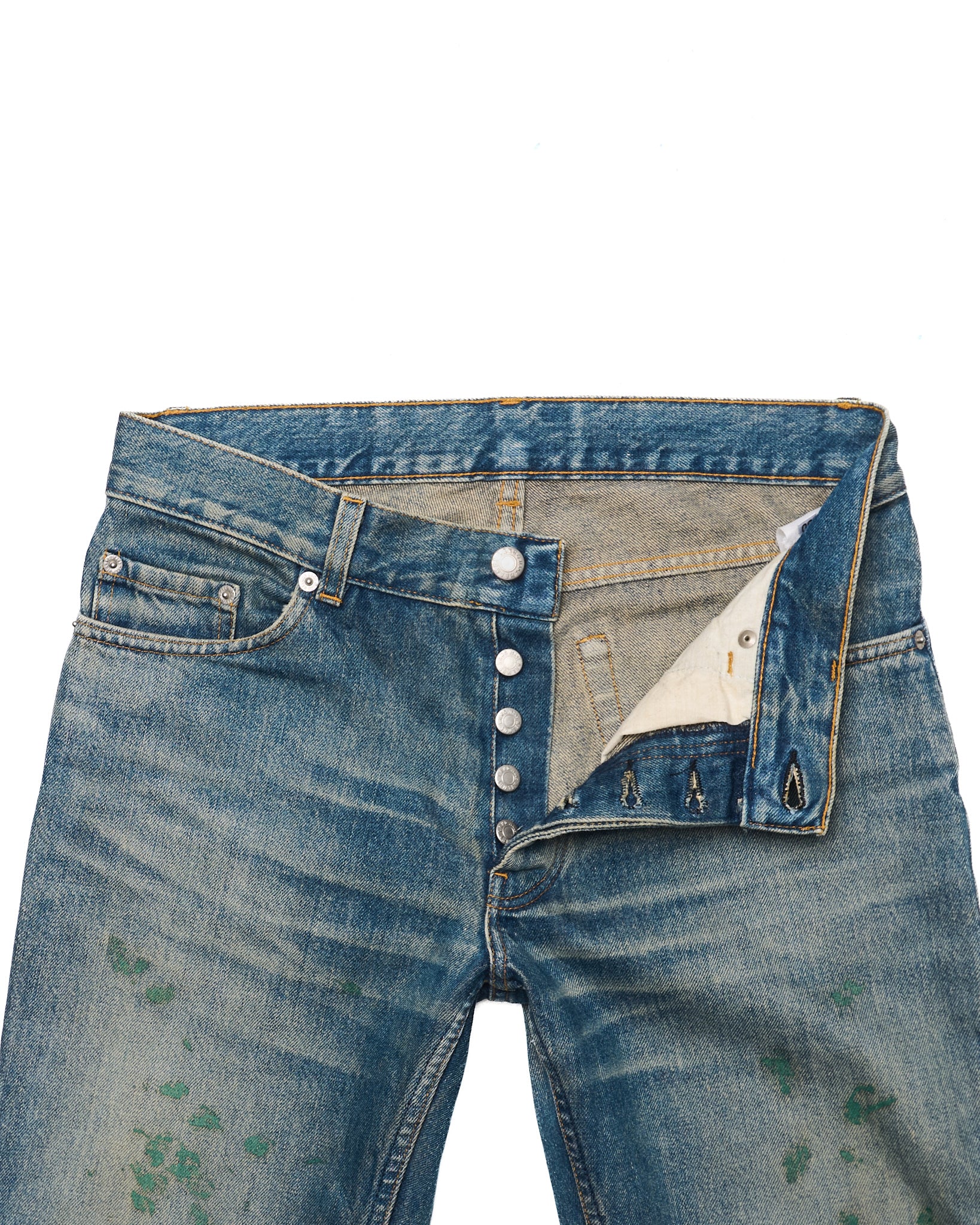 Early 00s Helmut Lang Green Painter Denim
