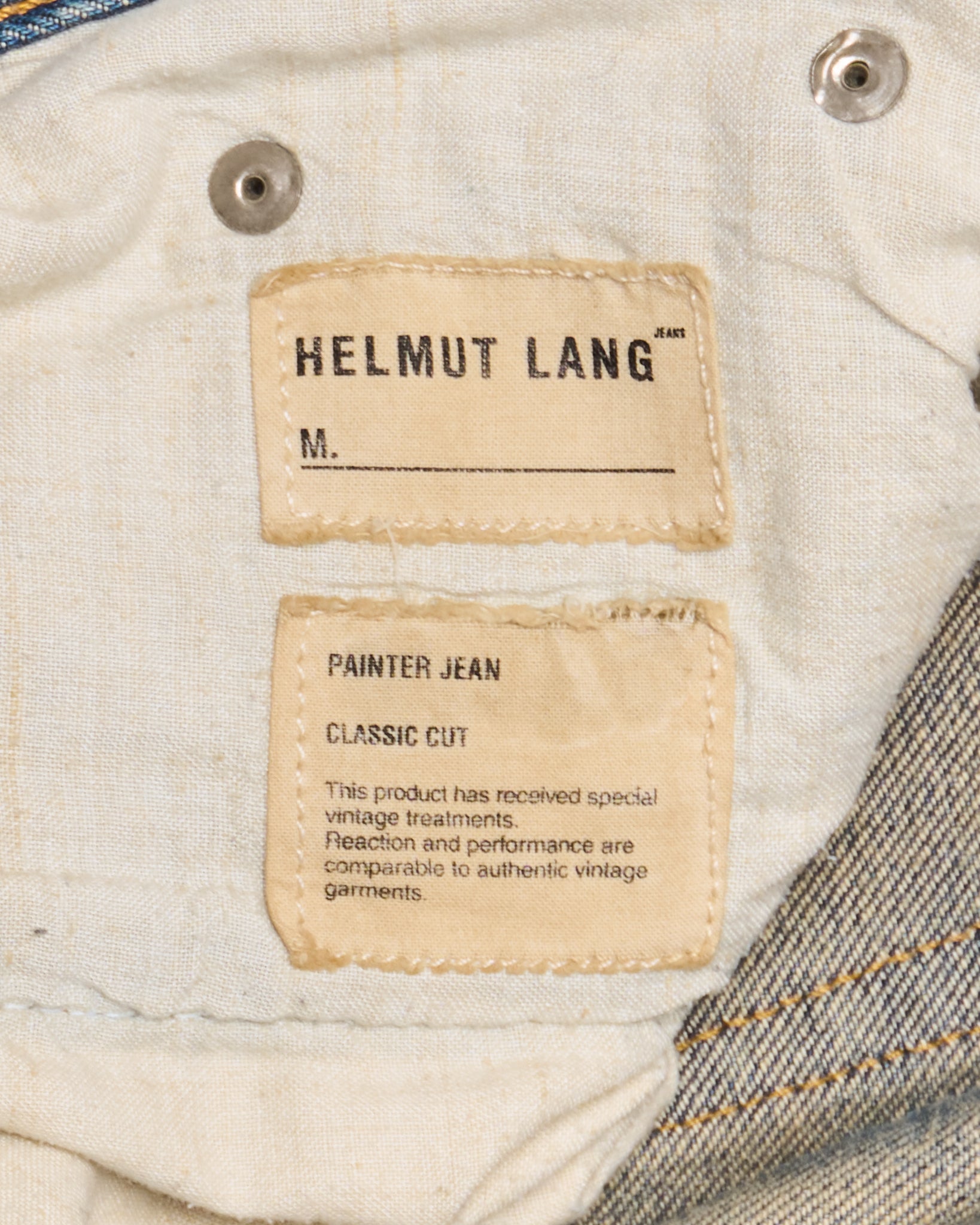 Early 00s Helmut Lang Green Painter Denim