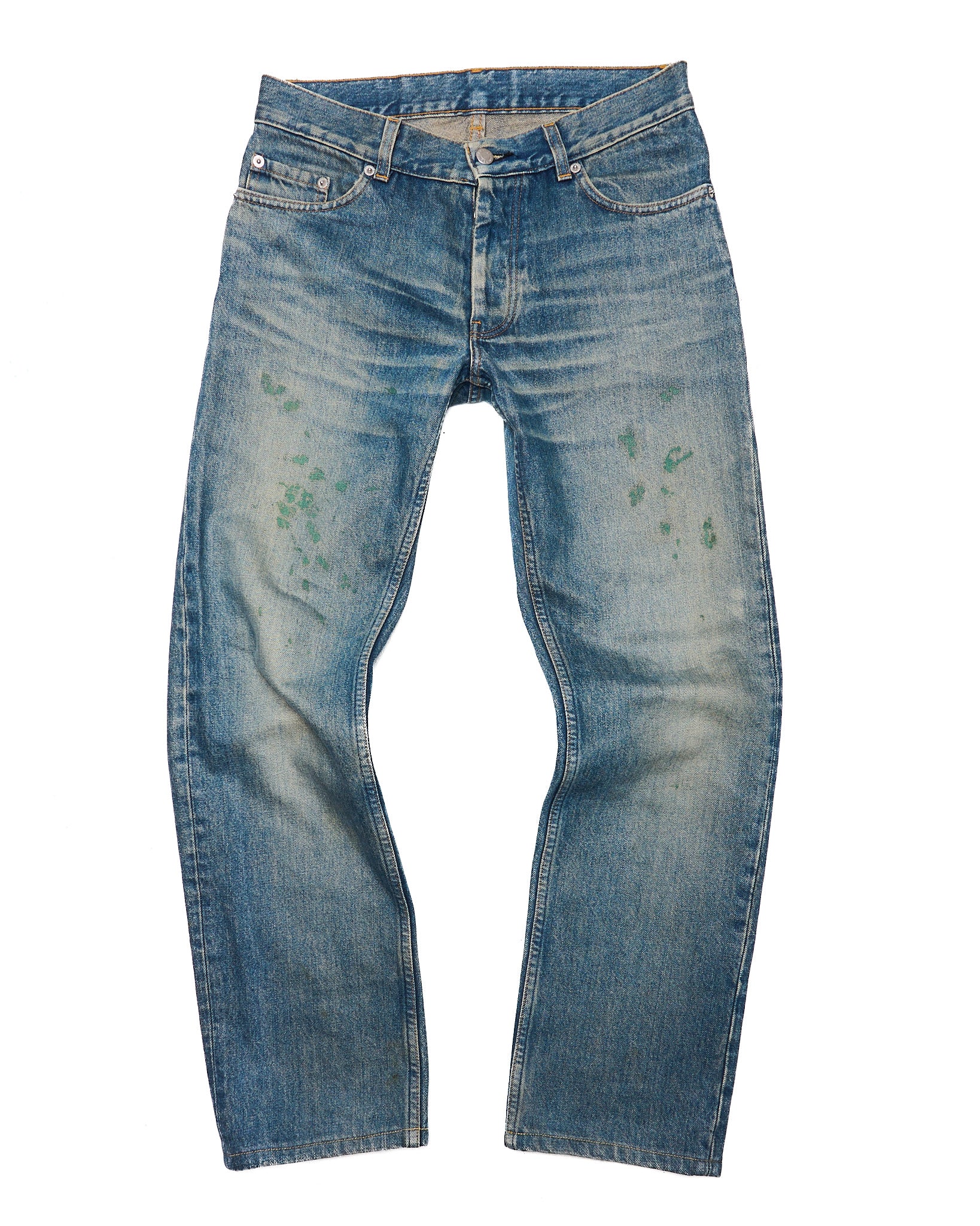 Early 00s Helmut Lang Green Painter Denim