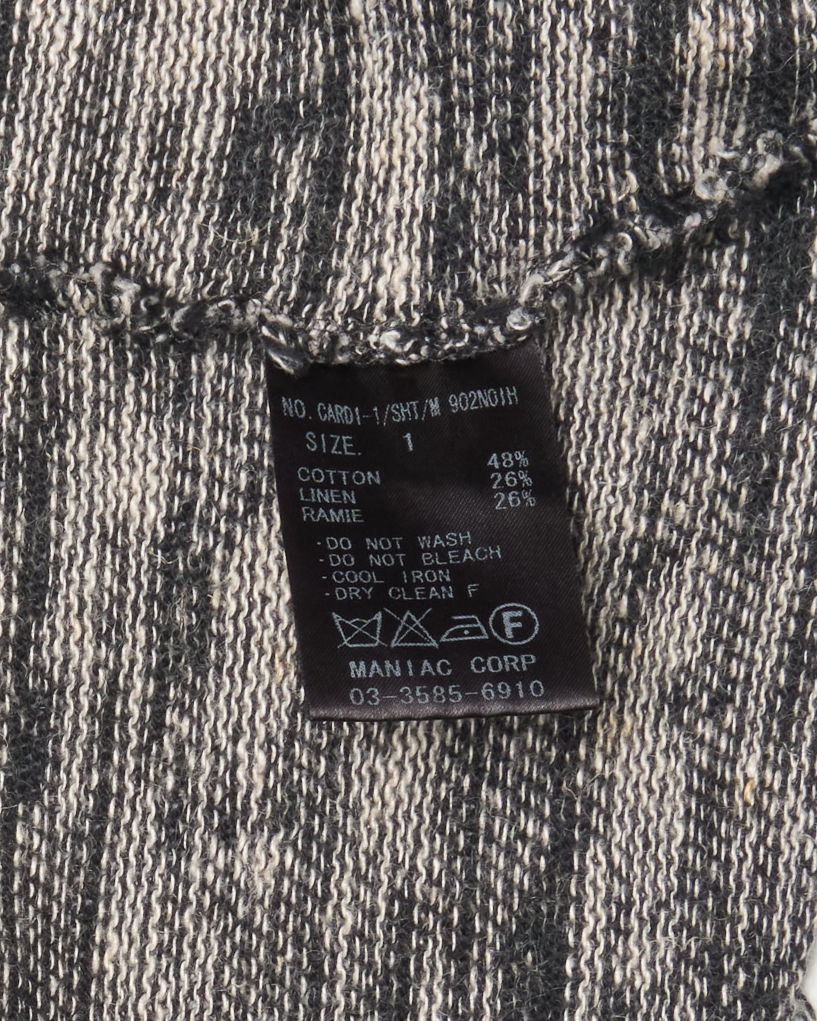 Early 00s IfSixWasNine 'NO. CARDI-1/SHT/M 902NOIH' Distressed Zebra Stripe Open Knit Cardigan
