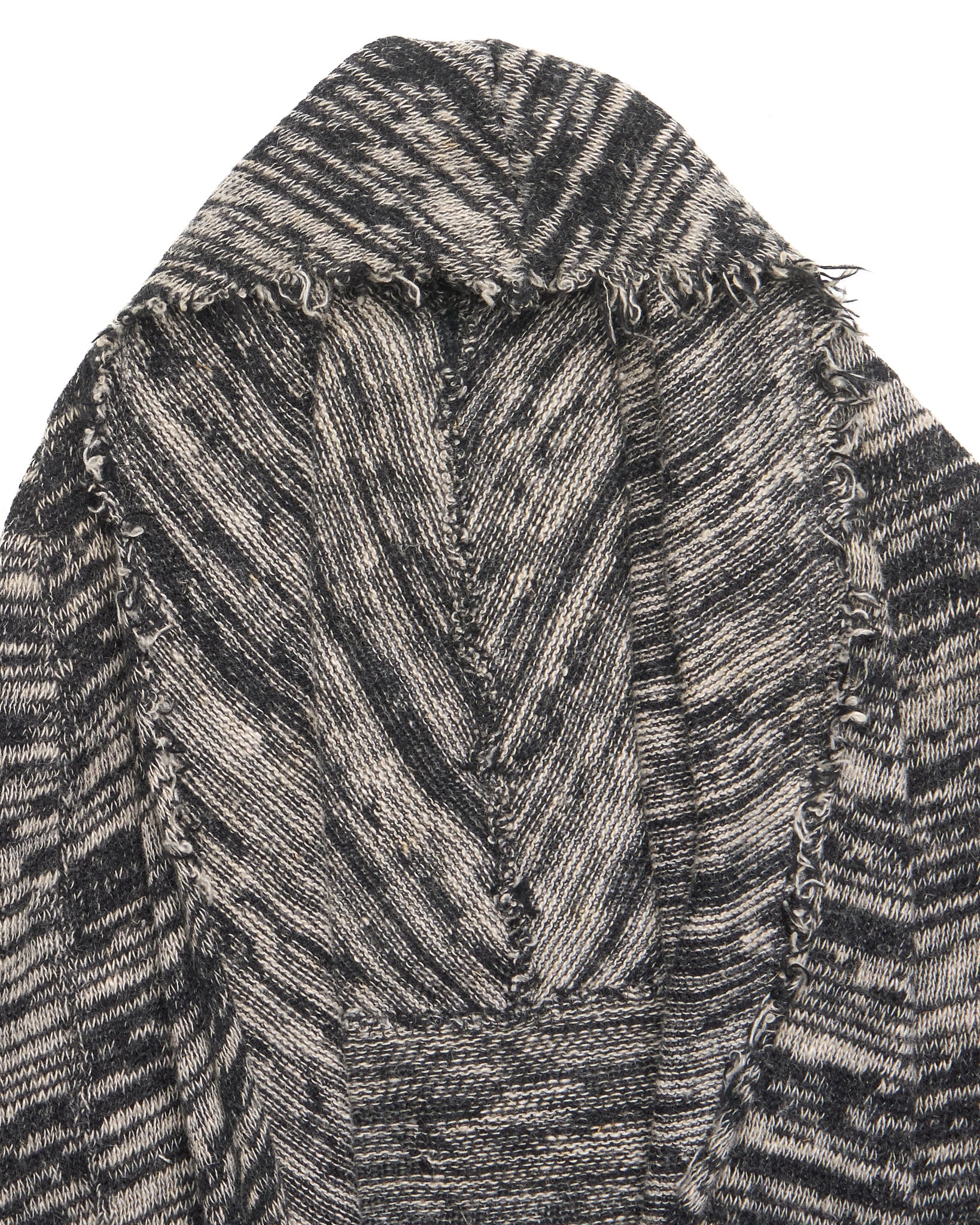 Early 00s IfSixWasNine 'NO. CARDI-1/SHT/M 902NOIH' Distressed Zebra Stripe Open Knit Cardigan