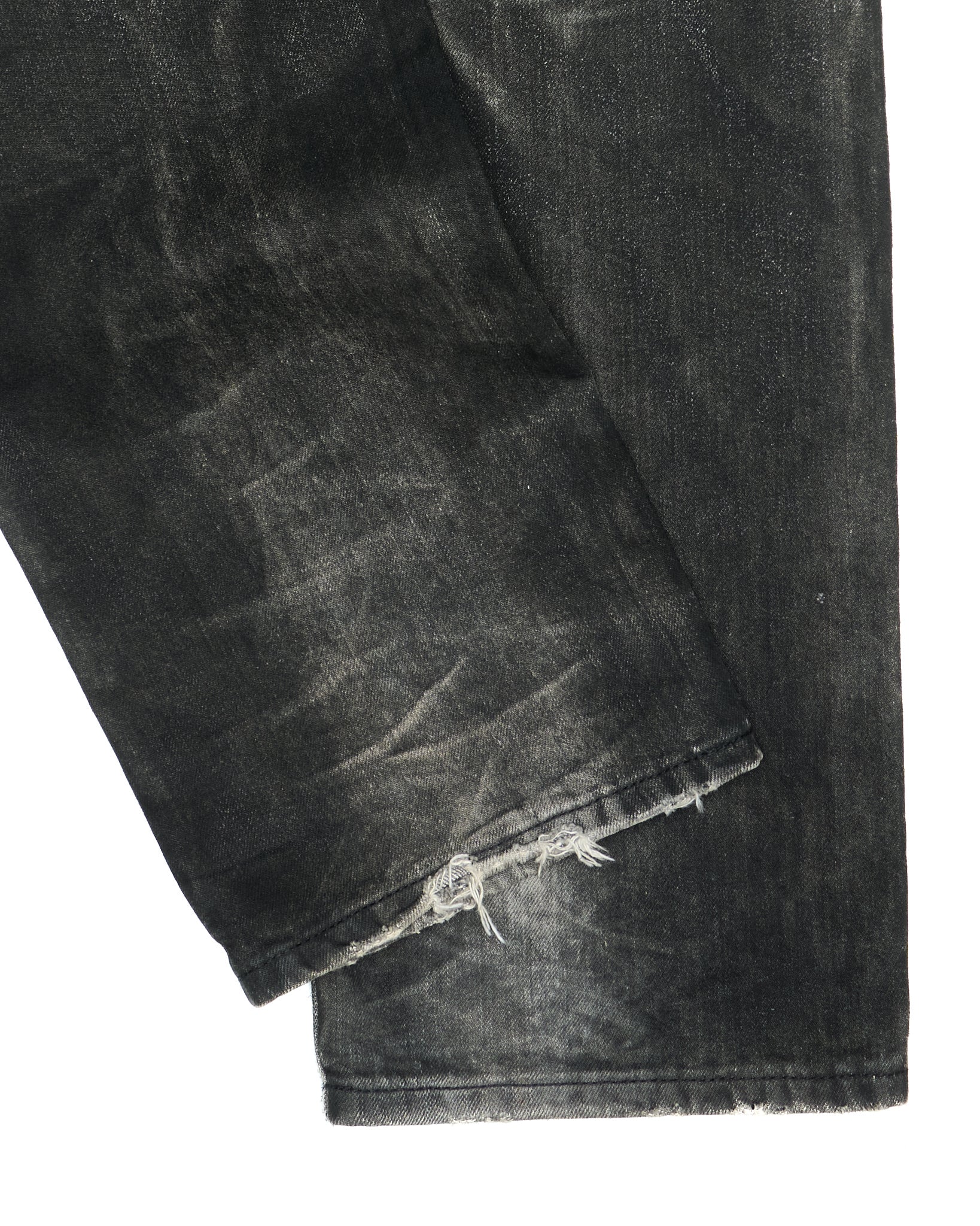 Early 00s Iroquois Light Waxed Smoke Grey Straight Bootcut Denim