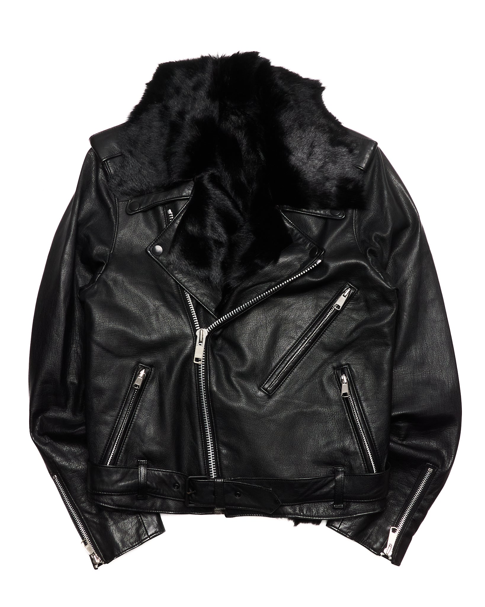 Early 2010s Lad Musician Fur Lined Biker Jacket