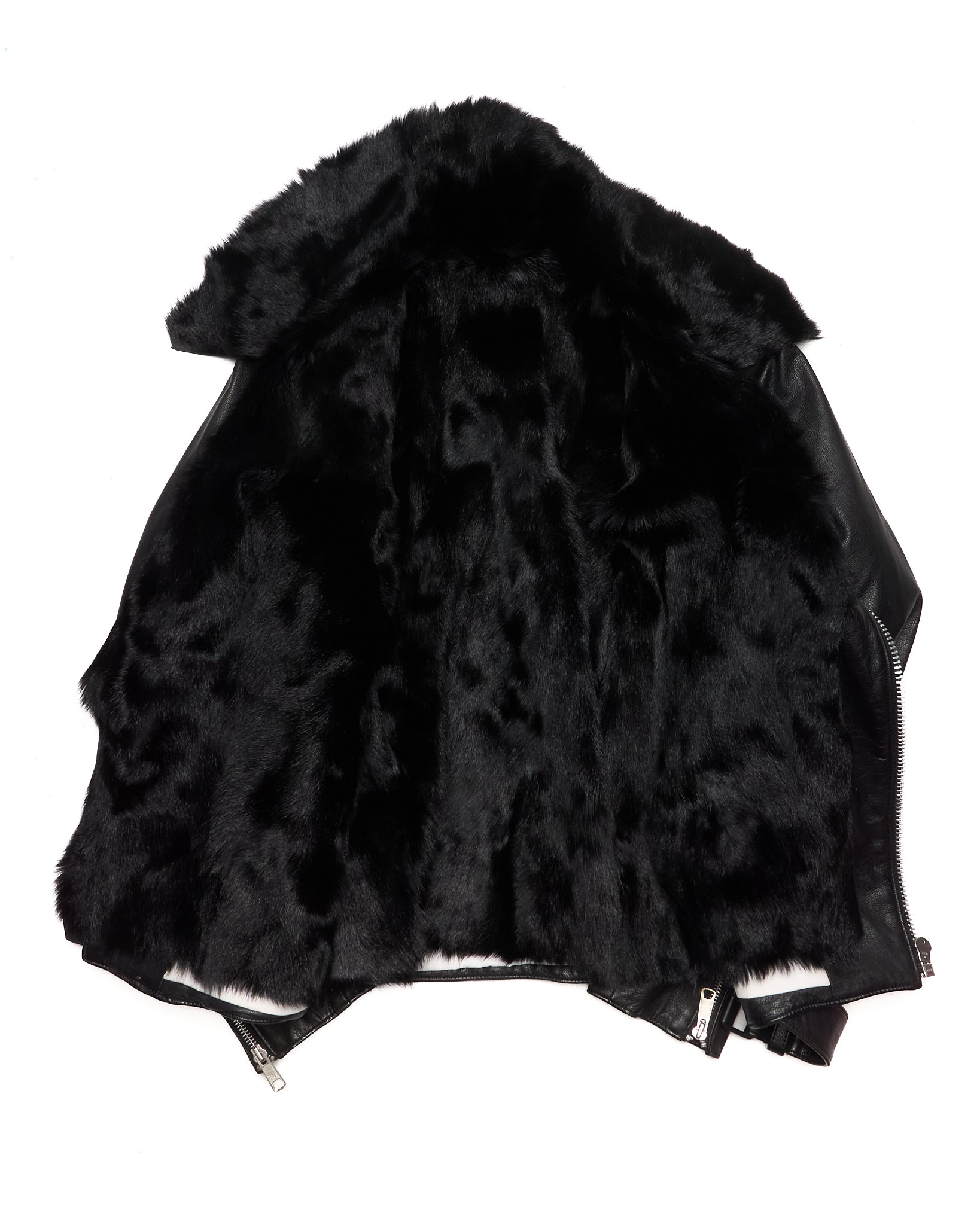 Early 2010s Lad Musician Fur Lined Biker Jacket