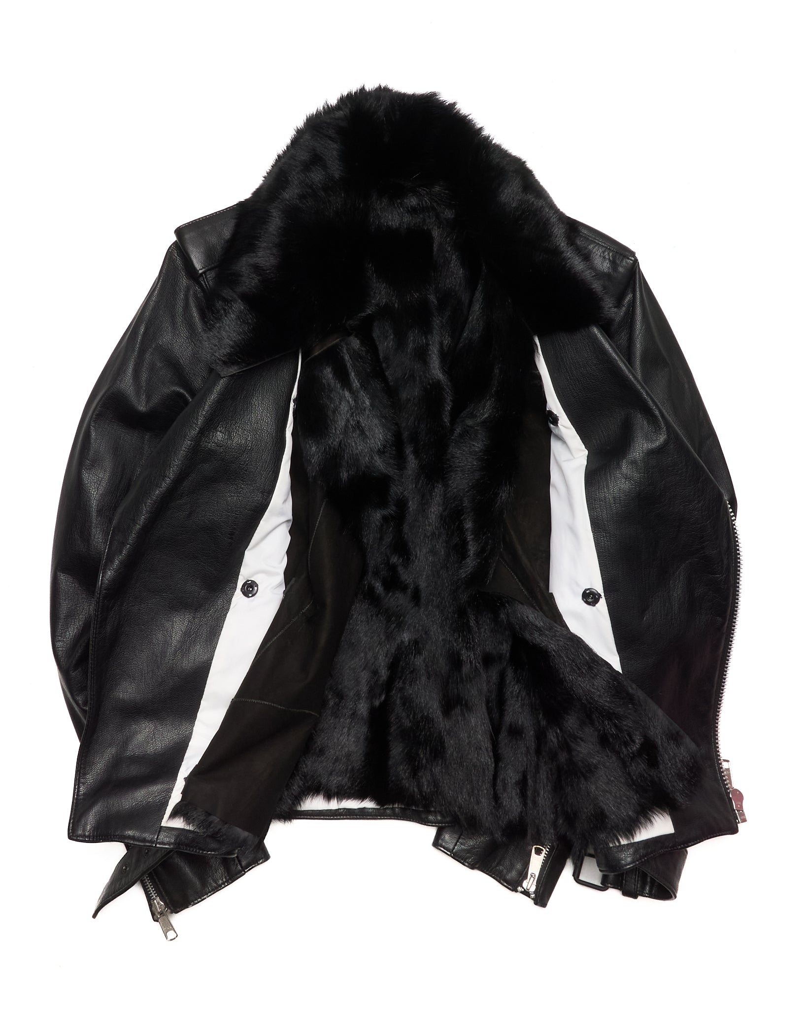 Early 2010s Lad Musician Fur Lined Biker Jacket