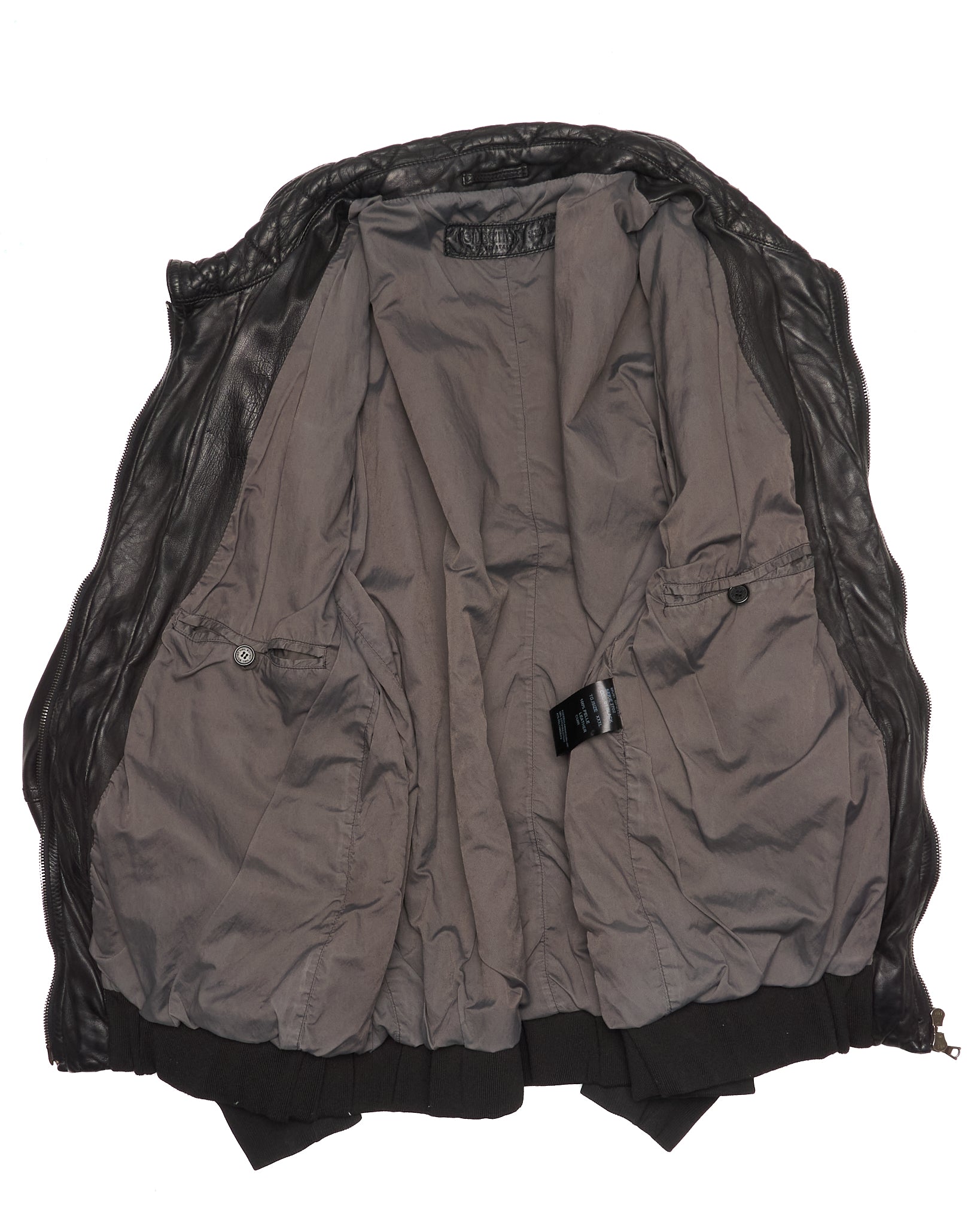 Early 00s Neil Barrett Multi Zip Goat Leather Field Jacket