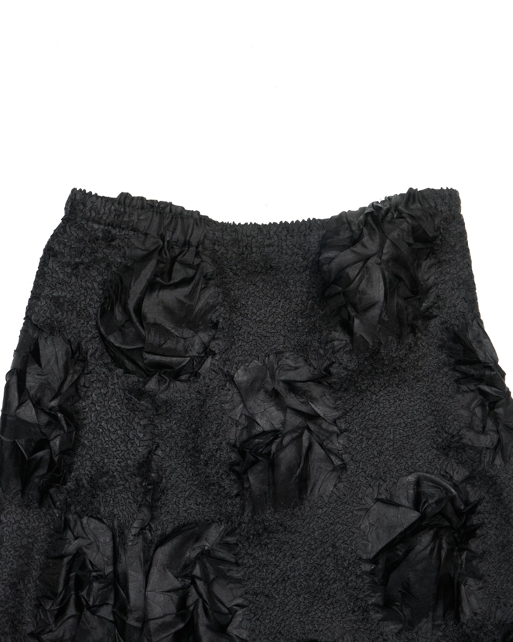 Early 00s PEPLUM by Yoshiki Hishinuma Textured Shirred Midi Skirt