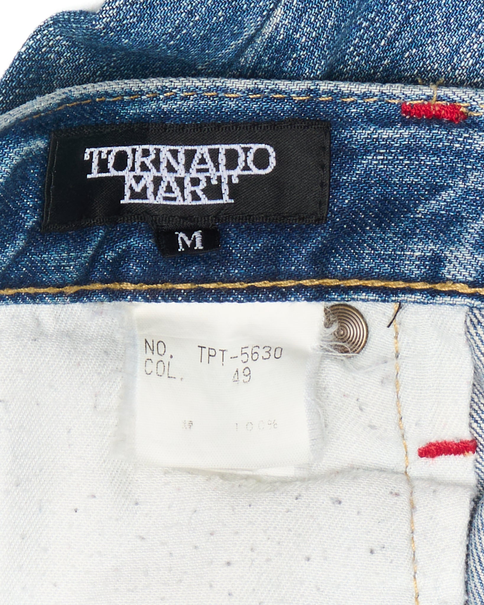 Early 00s Tornado Mart Double Waist Distressed Bootcut Denim