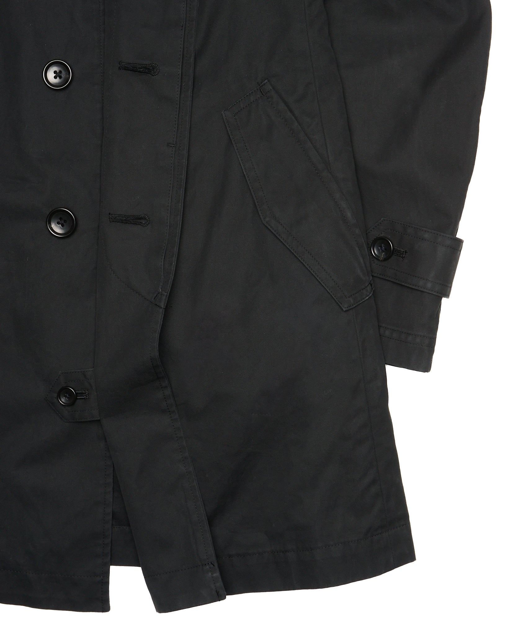 Early 00s Tornado Mart Quilt Lined Cotton Gaberdine Mac Coat