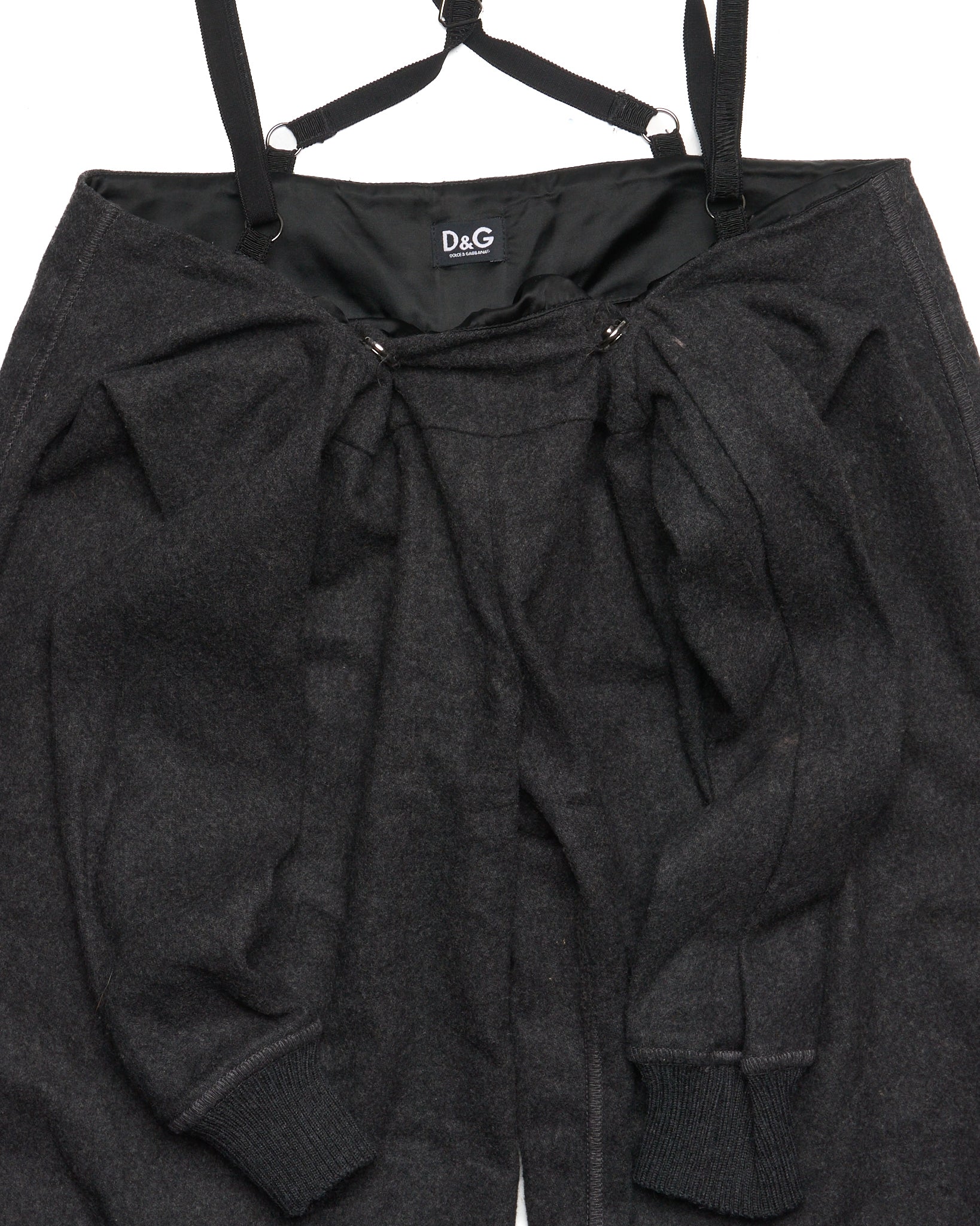 Early 2000s Dolce & Gabbana Wool Suspender Pants