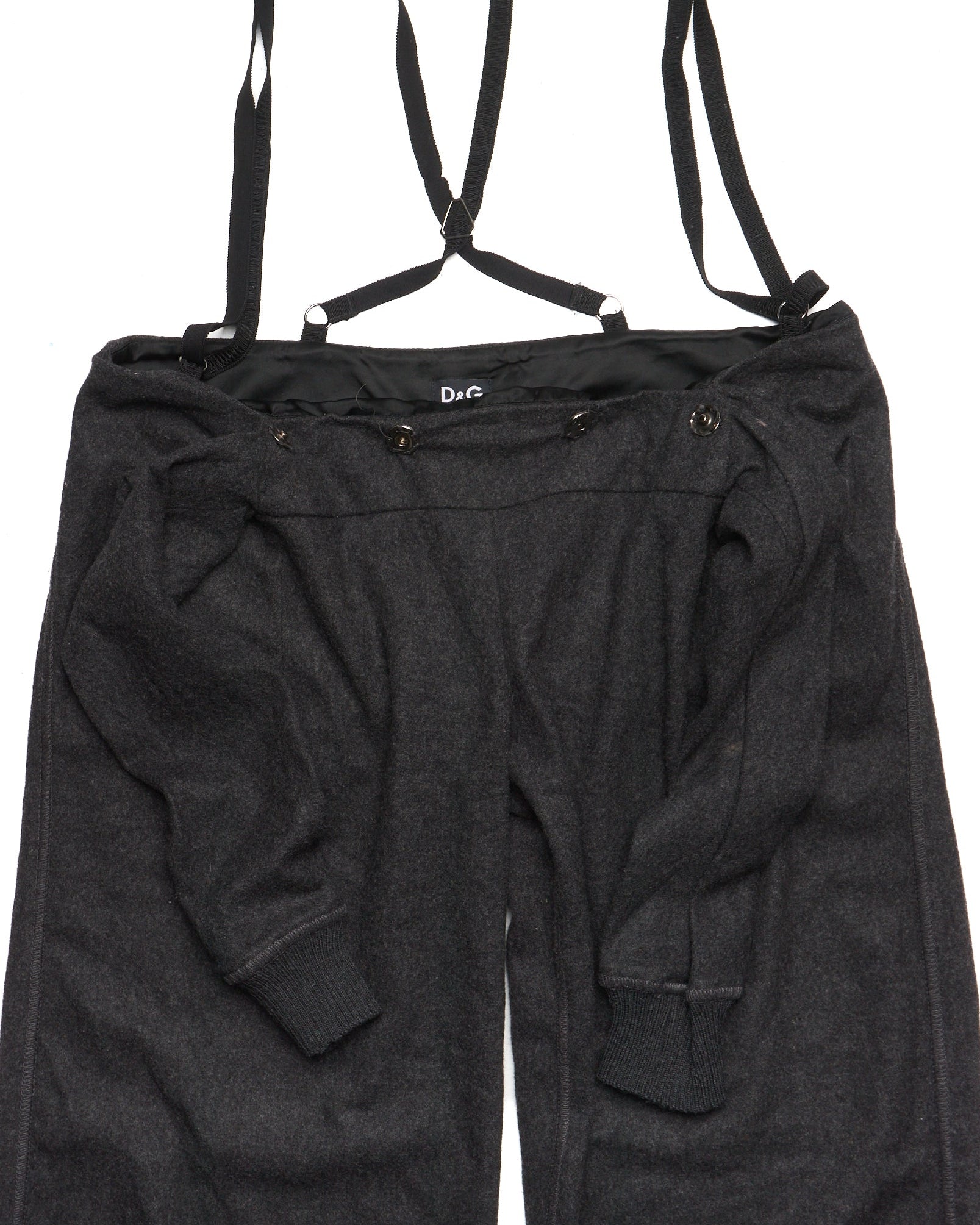 Early 2000s Dolce & Gabbana Wool Suspender Pants