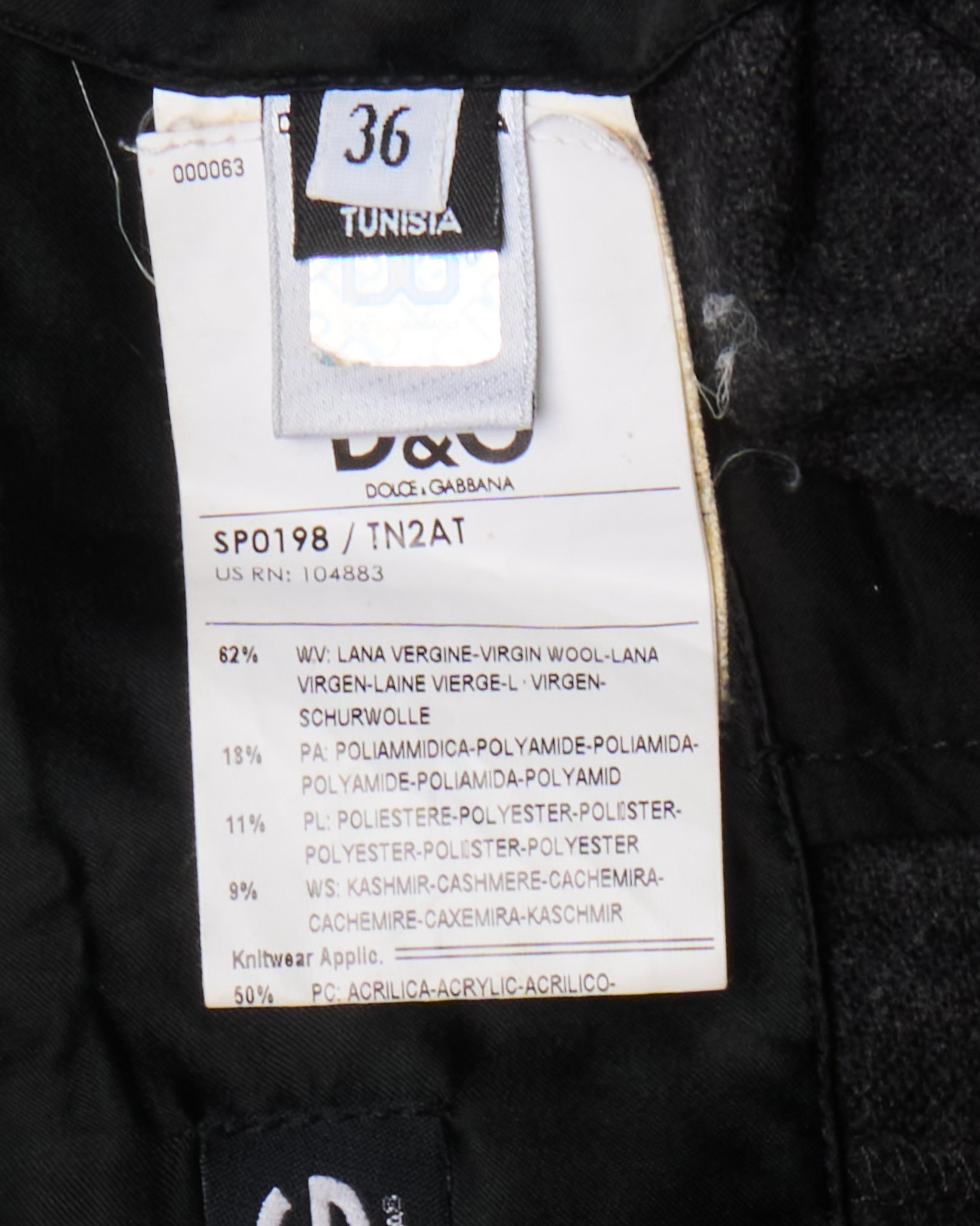 Early 2000s Dolce & Gabbana Wool Suspender Pants