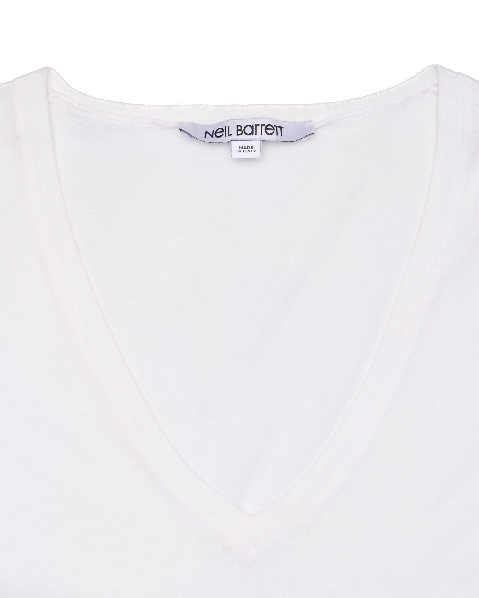 Early 2010s Neil Barrett Black Colourblock V-Neck Tee