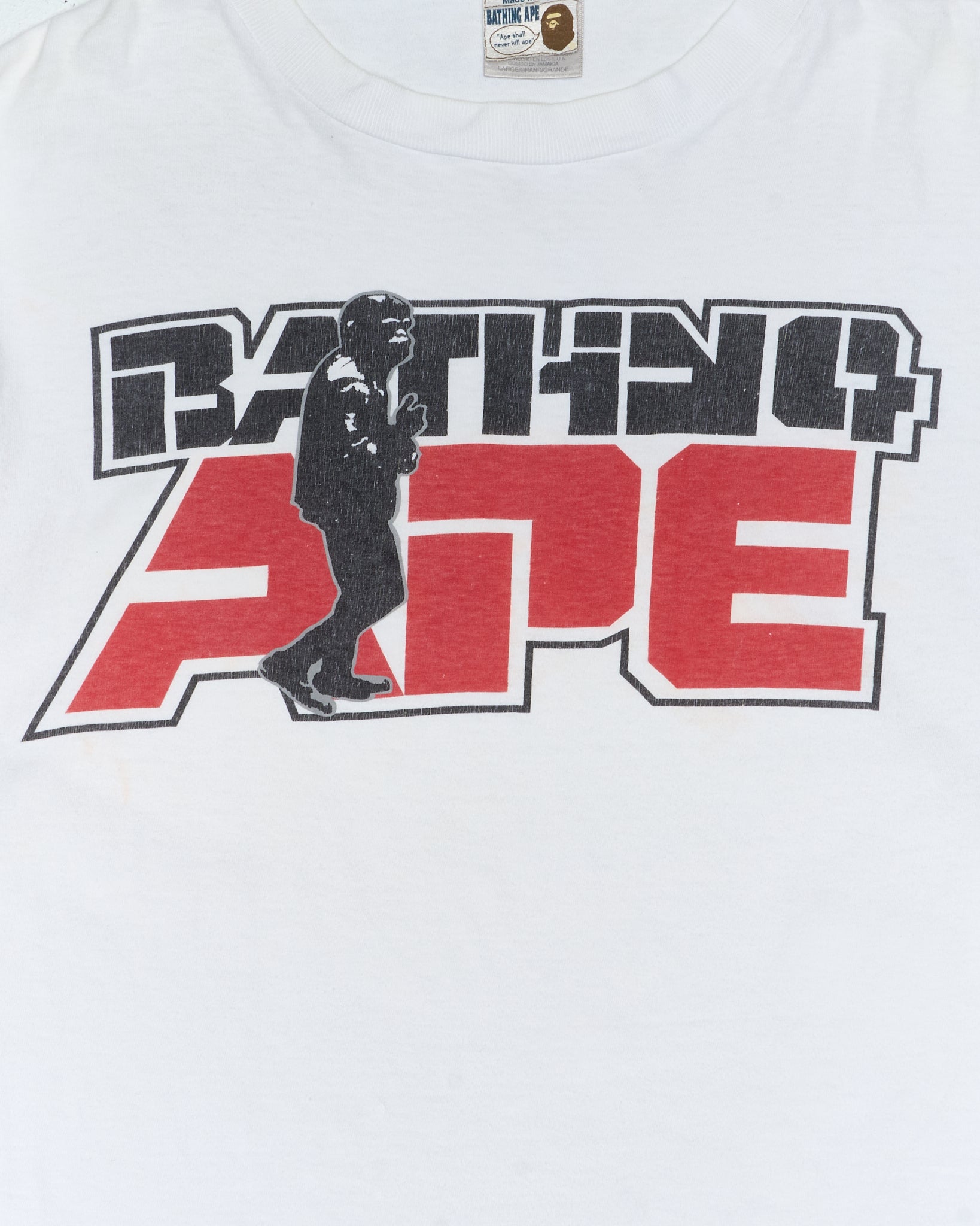 Early 90s BAPE Walking Ape Spell-out Tee