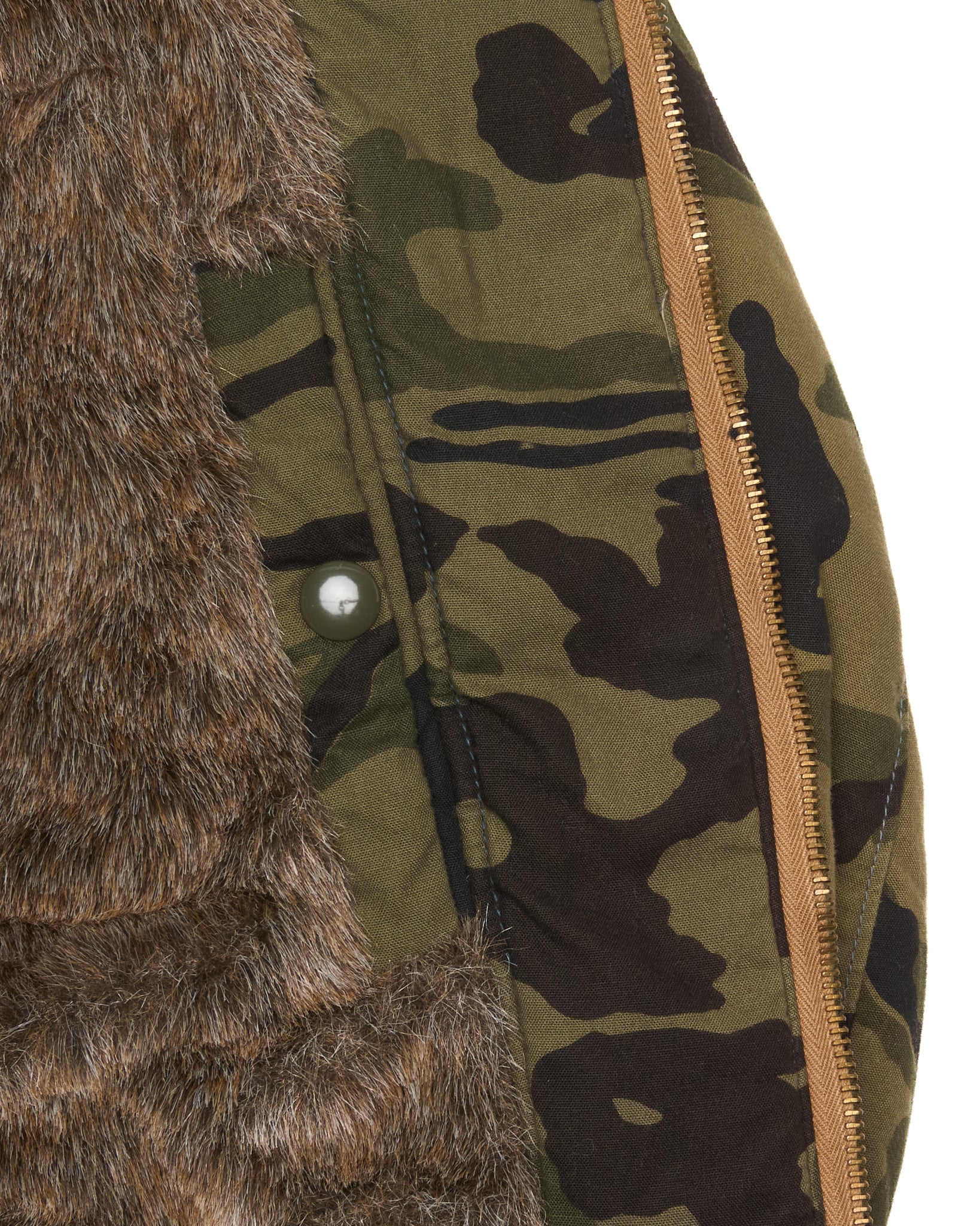 Early 90s EVIS Type B15-A Fur Lined Camo Flight Jacket