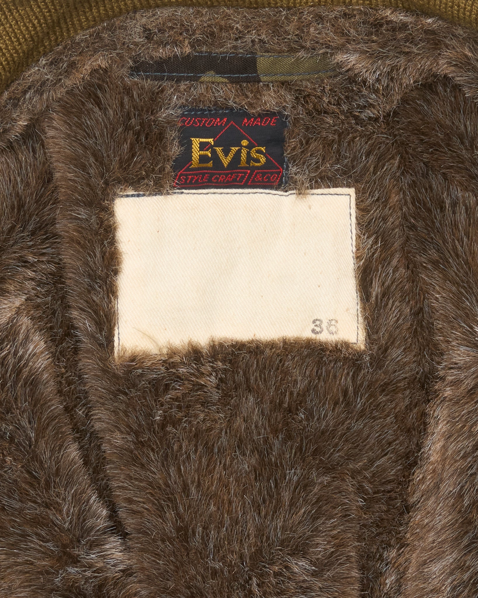 Early 90s EVIS Type B15-A Fur Lined Camo Flight Jacket